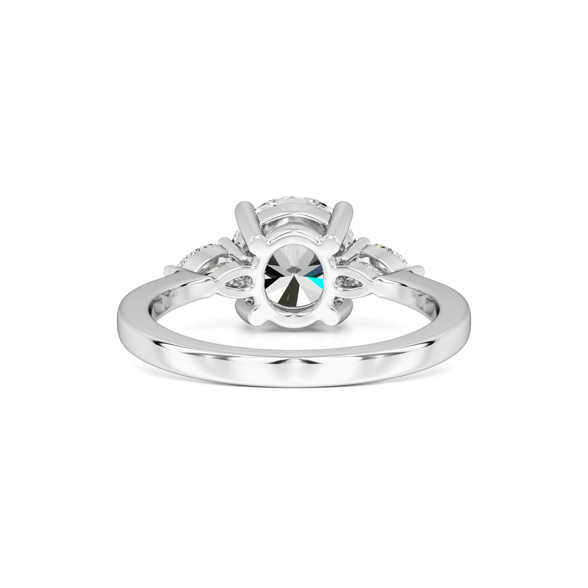 Chloe Moissanite & Lab Grown Diamond Ring | White Gold | 3
