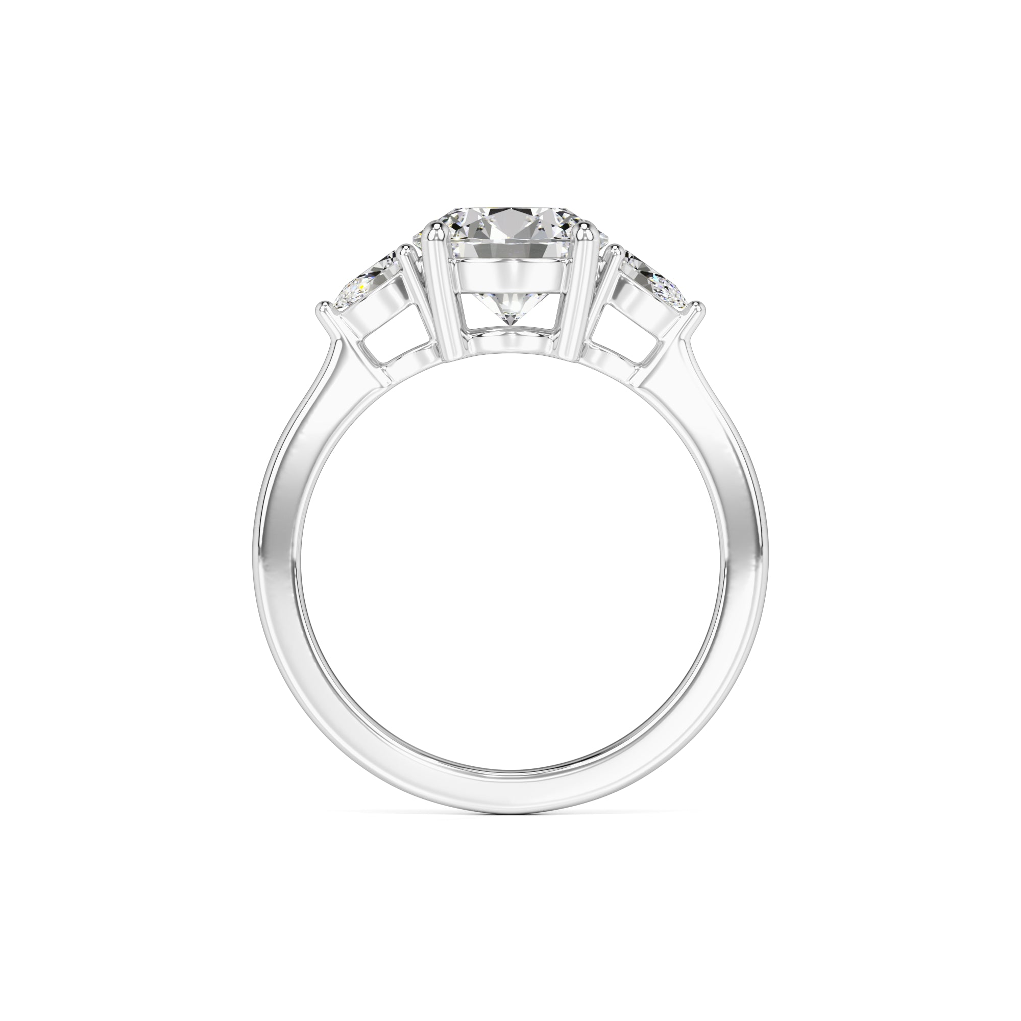 Chloe Moissanite & Lab Grown Diamond Ring | White Gold | 4