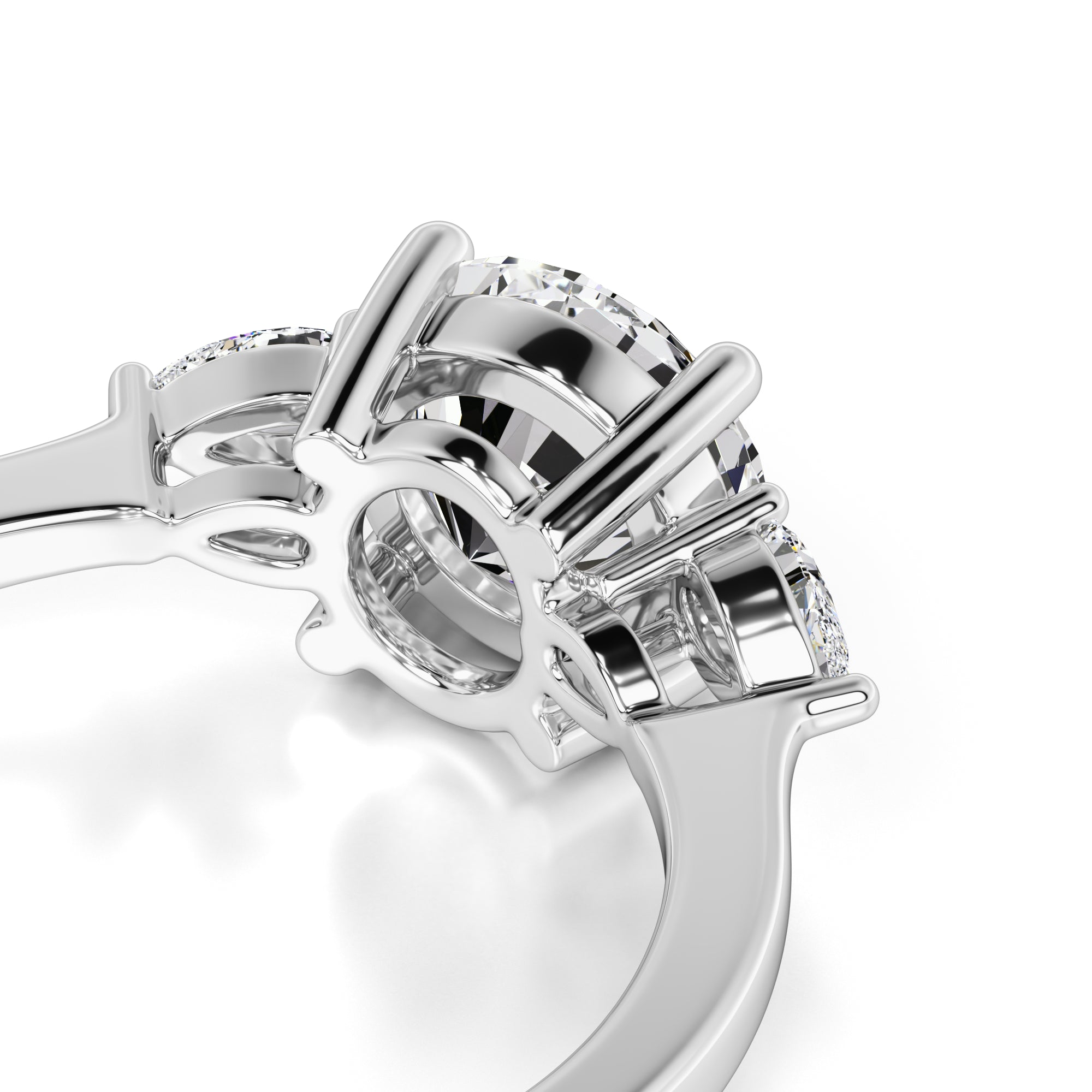 Chloe Moissanite & Lab Grown Diamond Ring | White Gold | 2