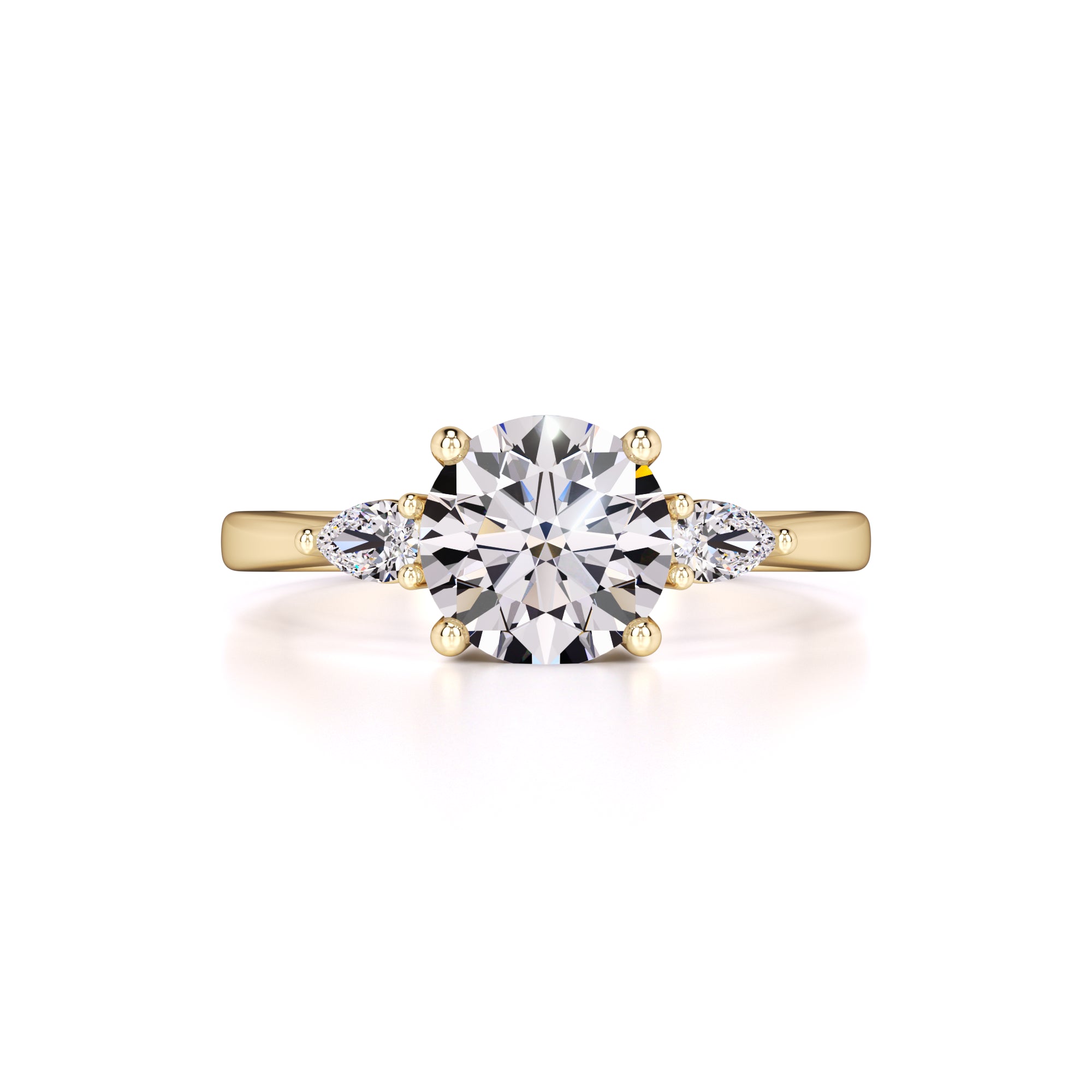 Chloe Moissanite & Lab Grown Diamond Ring | Yellow Gold | 1