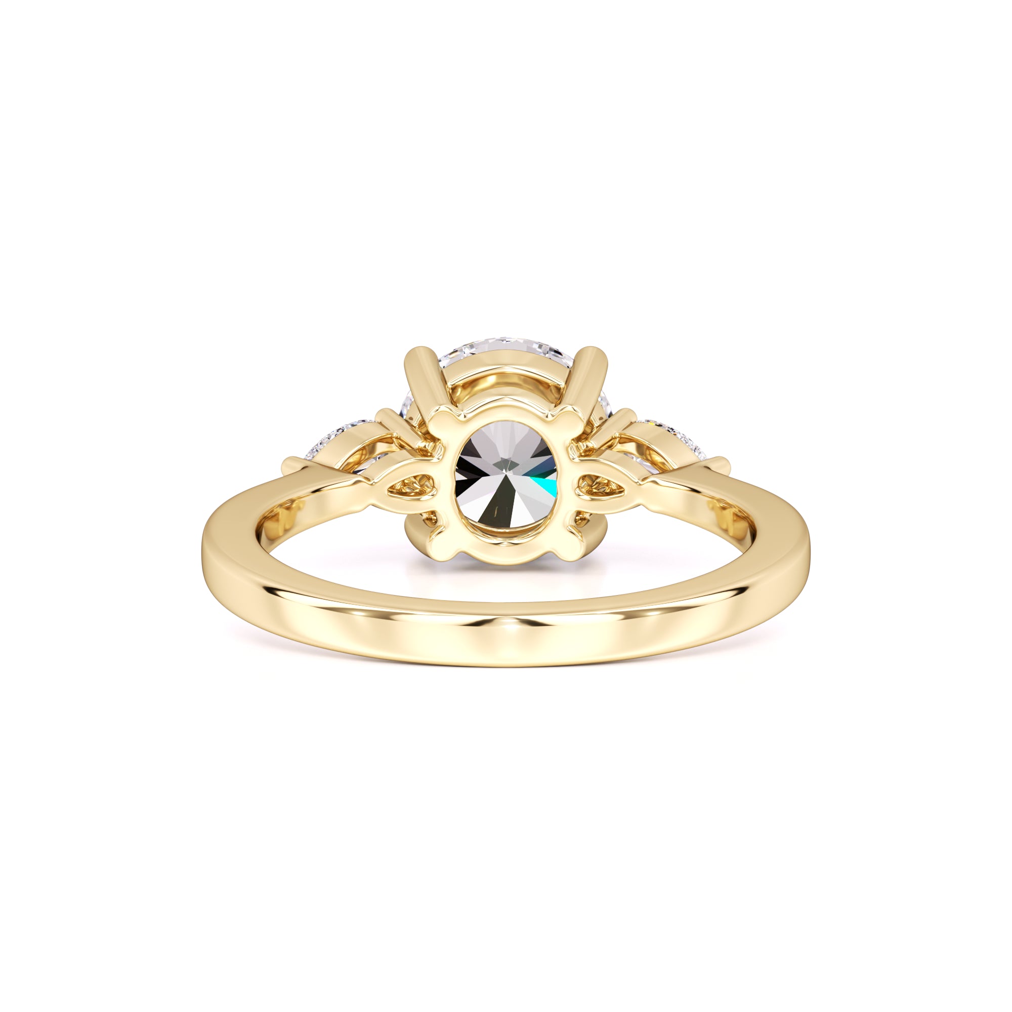Chloe Moissanite & Lab Grown Diamond Ring | Yellow Gold | 3