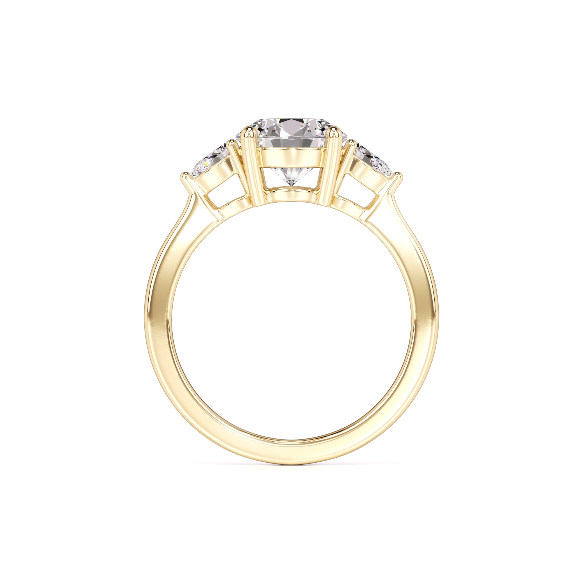 Chloe Moissanite & Lab Grown Diamond Ring | Yellow Gold | 4