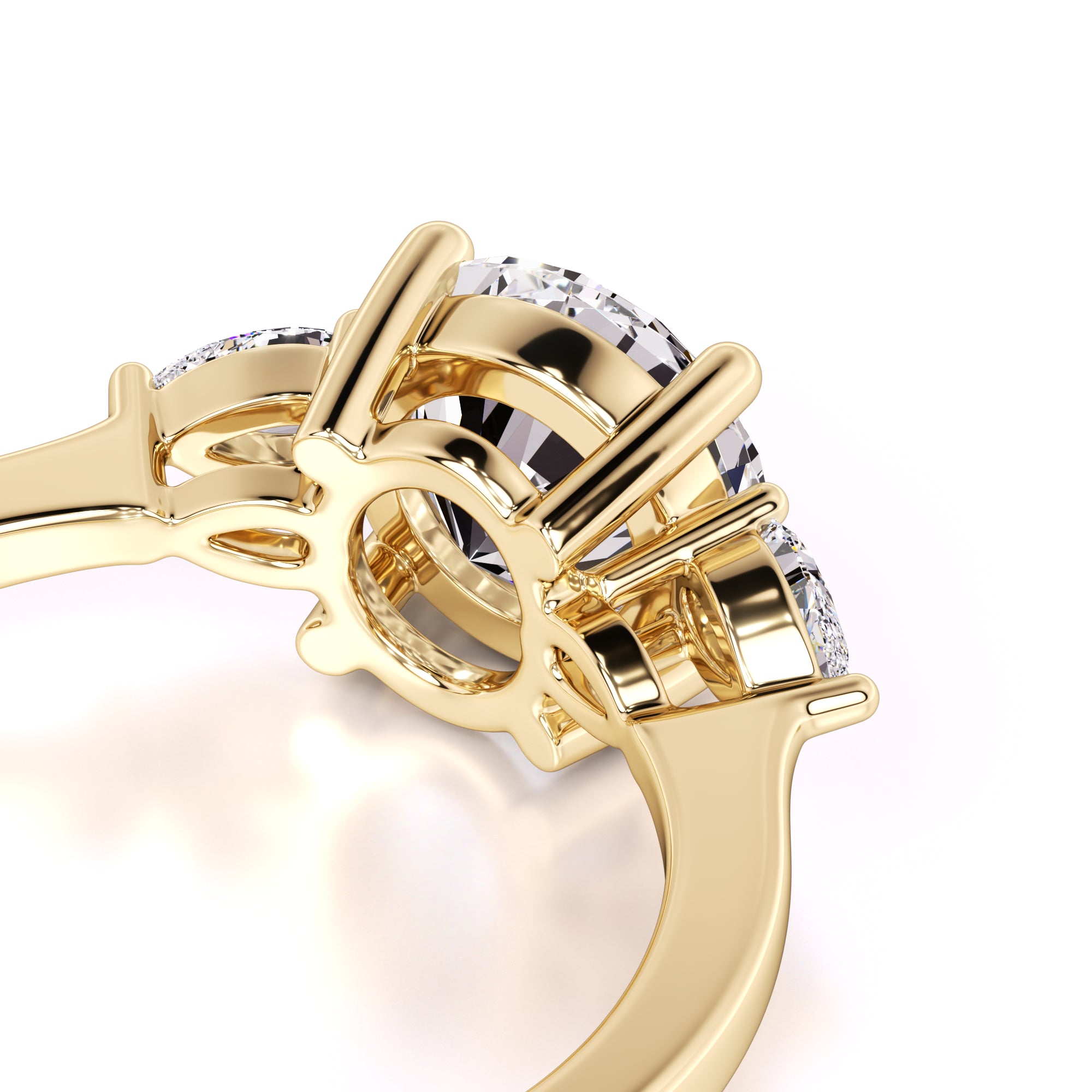 Chloe Moissanite & Lab Grown Diamond Ring | Yellow Gold | 2