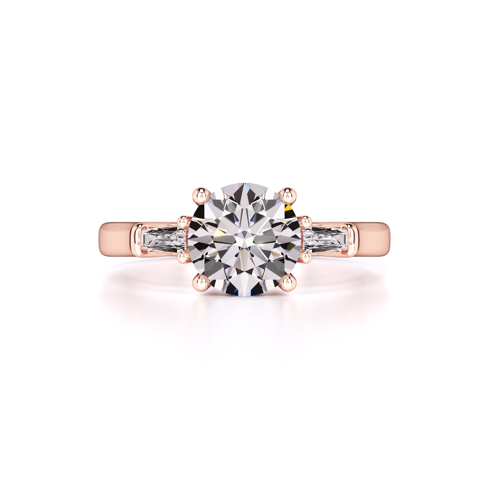 Elysia Moissanite & Lab Grown Diamond Ring | Rose Gold | 1
