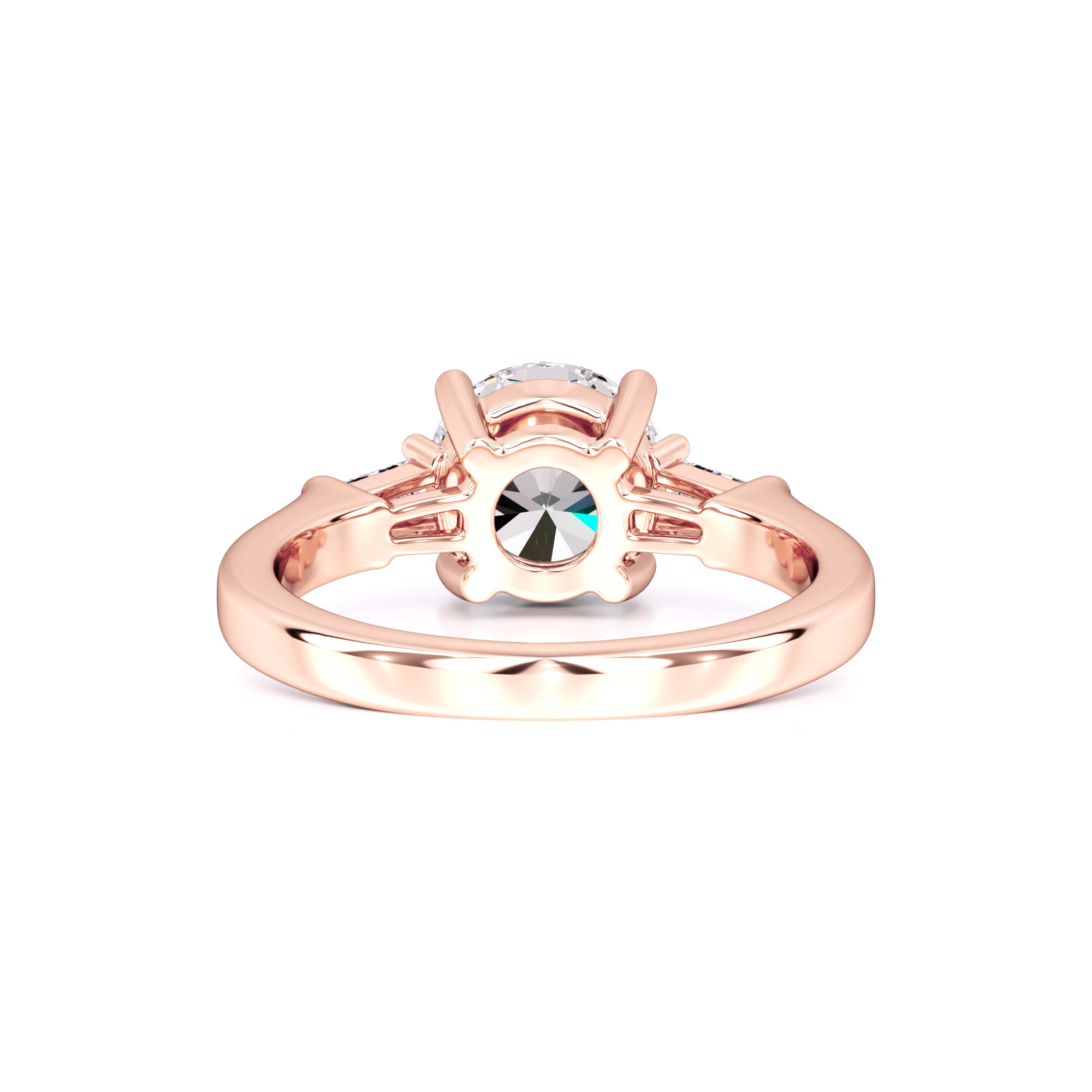 Elysia Moissanite & Lab Grown Diamond Ring | Rose Gold | 3
