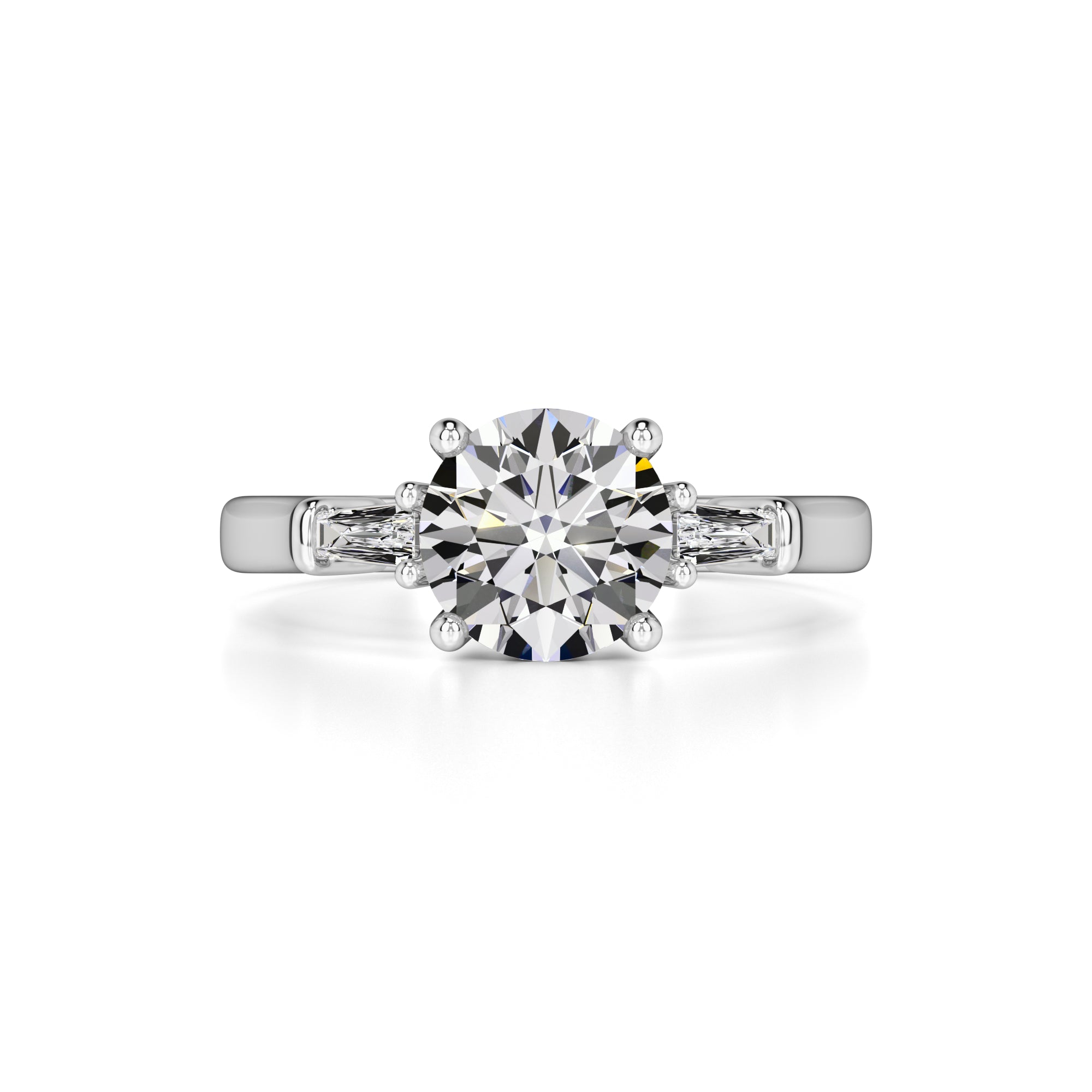Elysia Moissanite & Lab Grown Diamond Ring | White Gold | 1