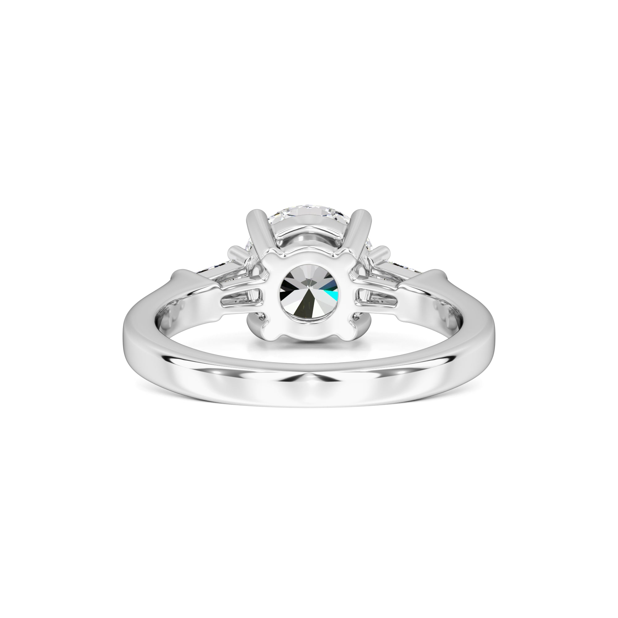 Elysia Moissanite & Lab Grown Diamond Ring | White Gold | 3