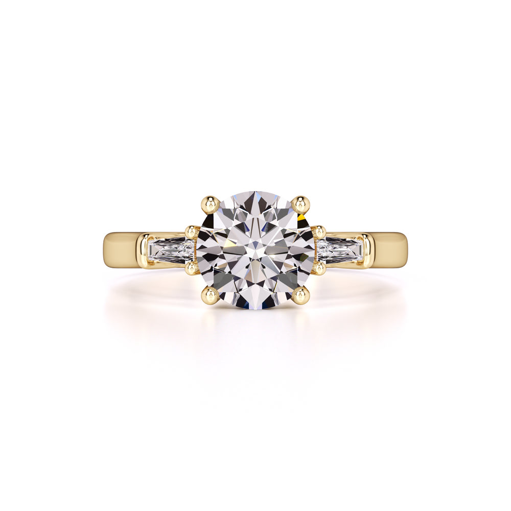 Elysia Moissanite & Lab Grown Diamond Ring | Yellow Gold | 1