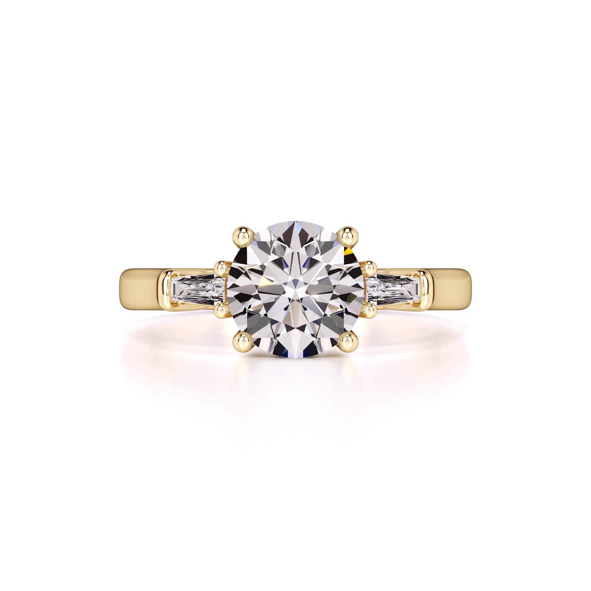 Elysia Moissanite & Lab Grown Diamond Ring | Yellow Gold | 1