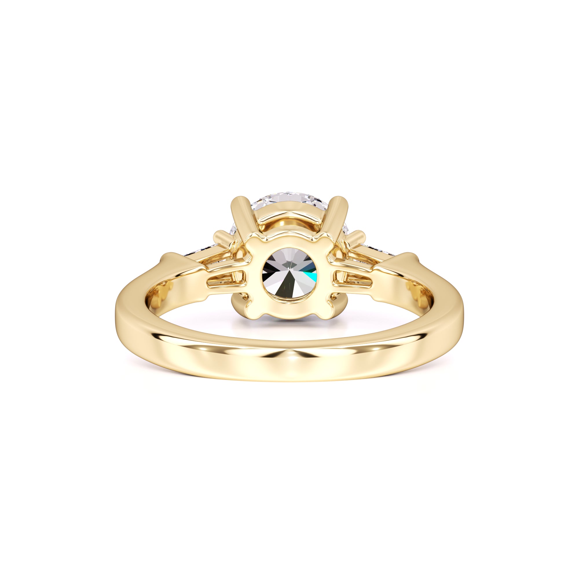 Elysia Moissanite & Lab Grown Diamond Ring | Yellow Gold | 3