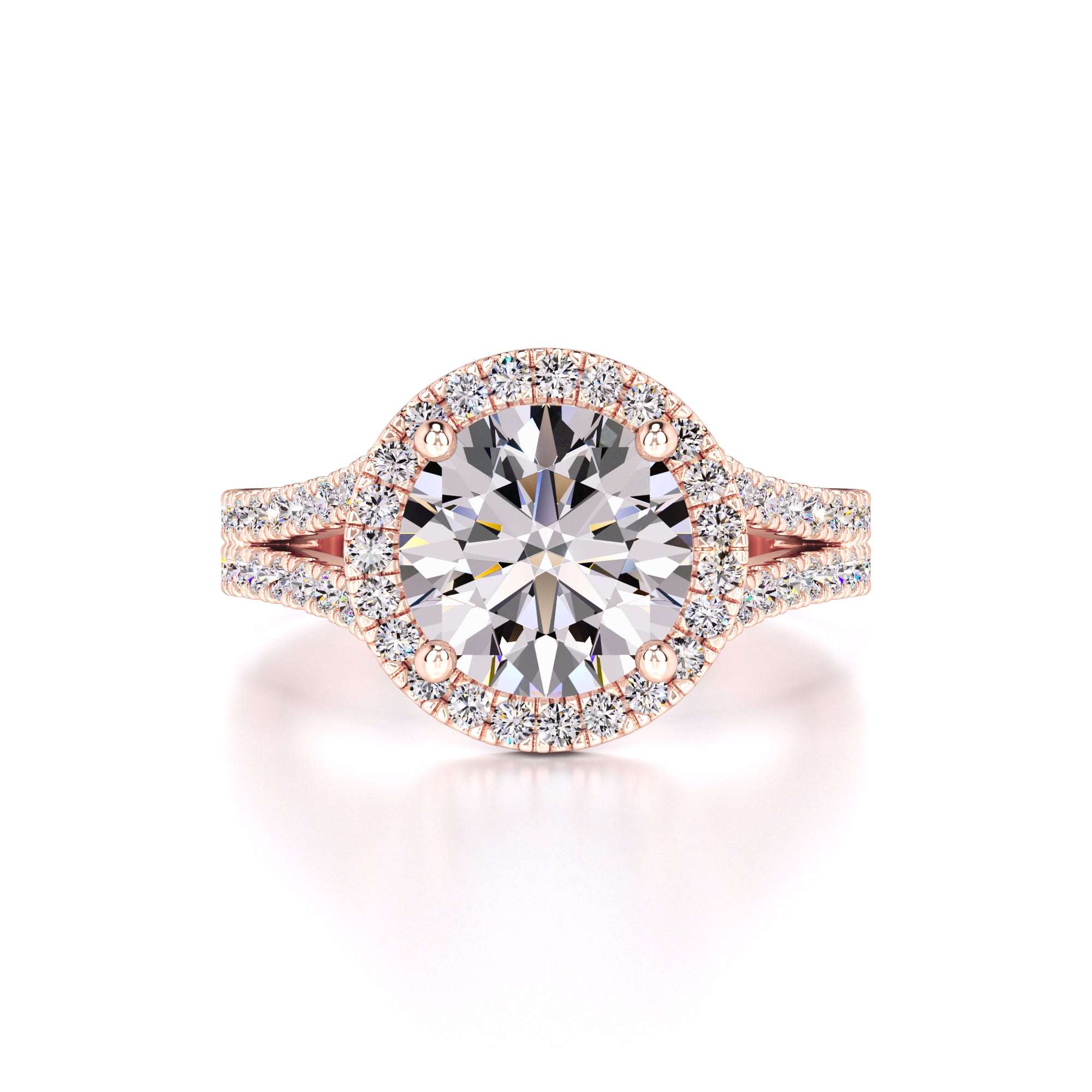 Isabella Moissanite & Lab Grown Diamond Ring | Rose Gold | 1