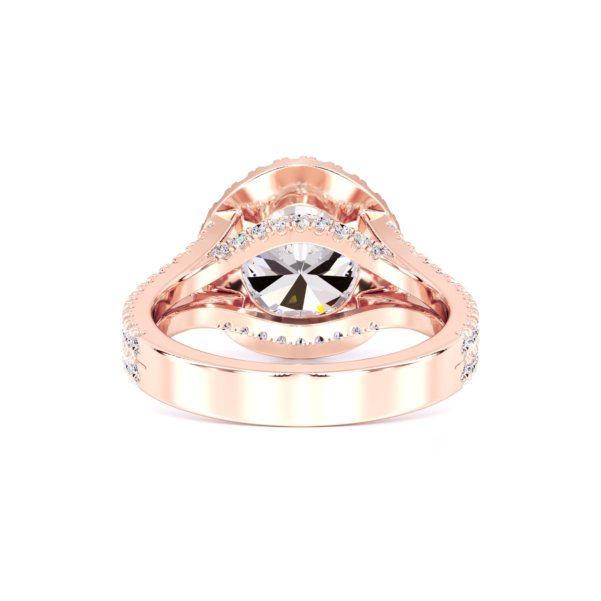 Isabella Moissanite & Lab Grown Diamond Ring | Rose Gold | 3
