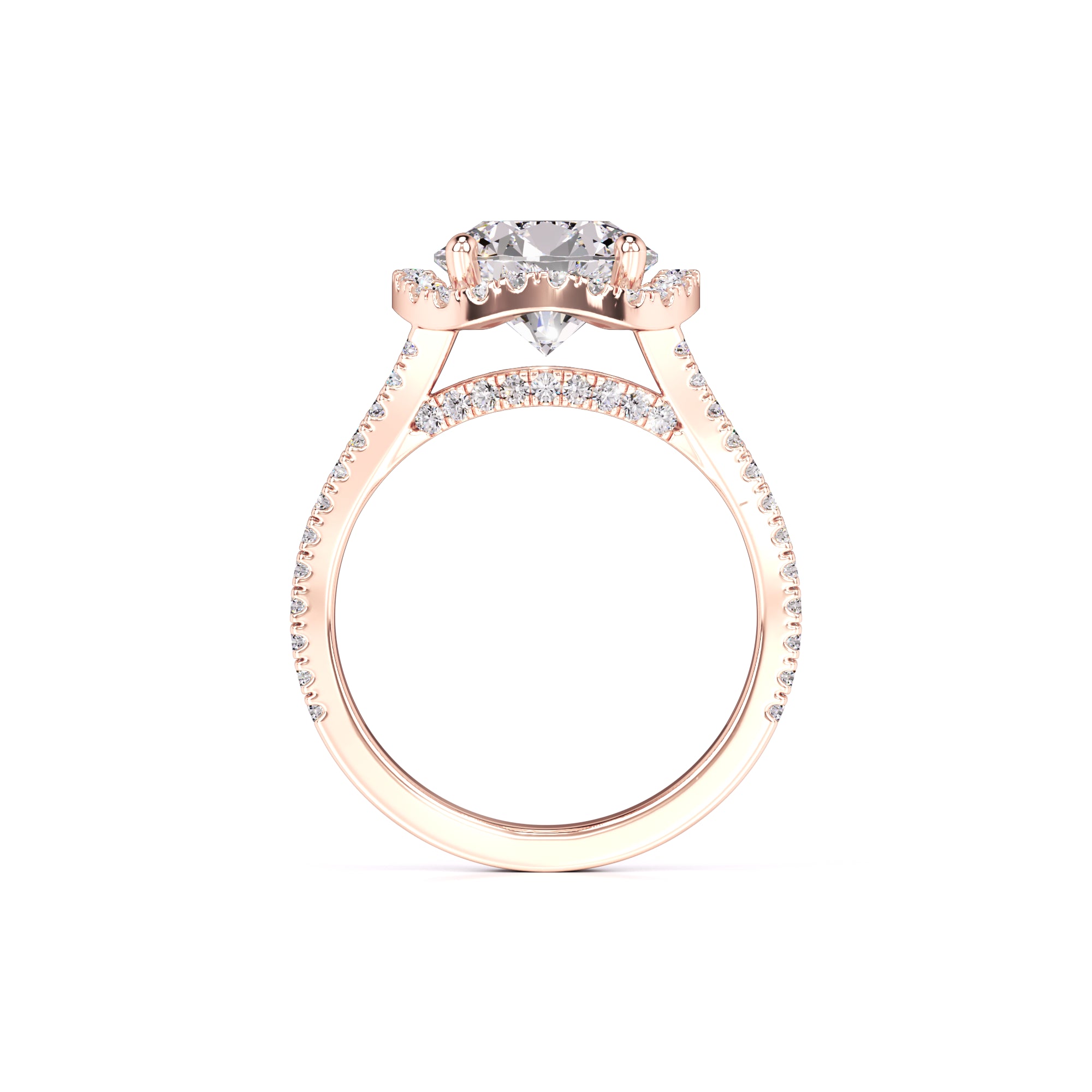 Isabella Moissanite & Lab Grown Diamond Ring | Rose Gold | 4