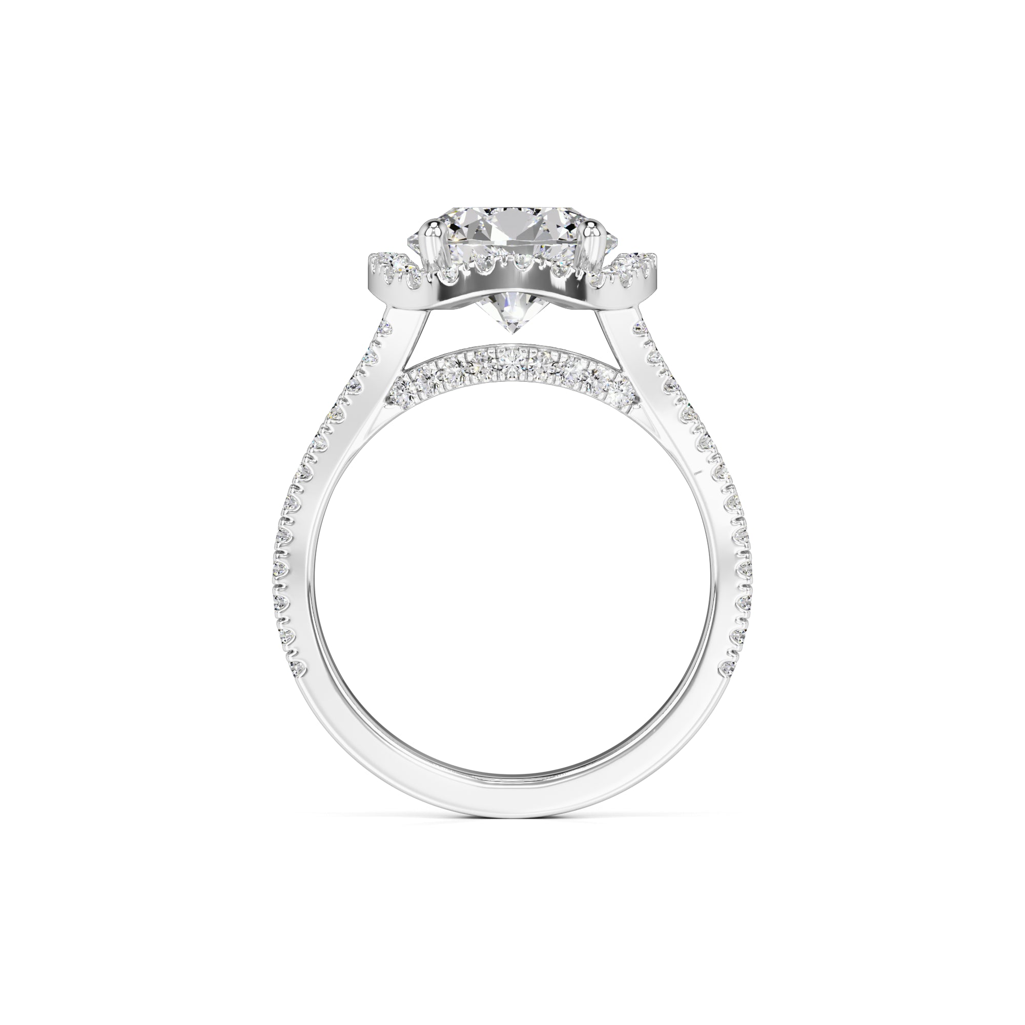 Isabella Moissanite & Lab Grown Diamond Ring | White Gold | 4