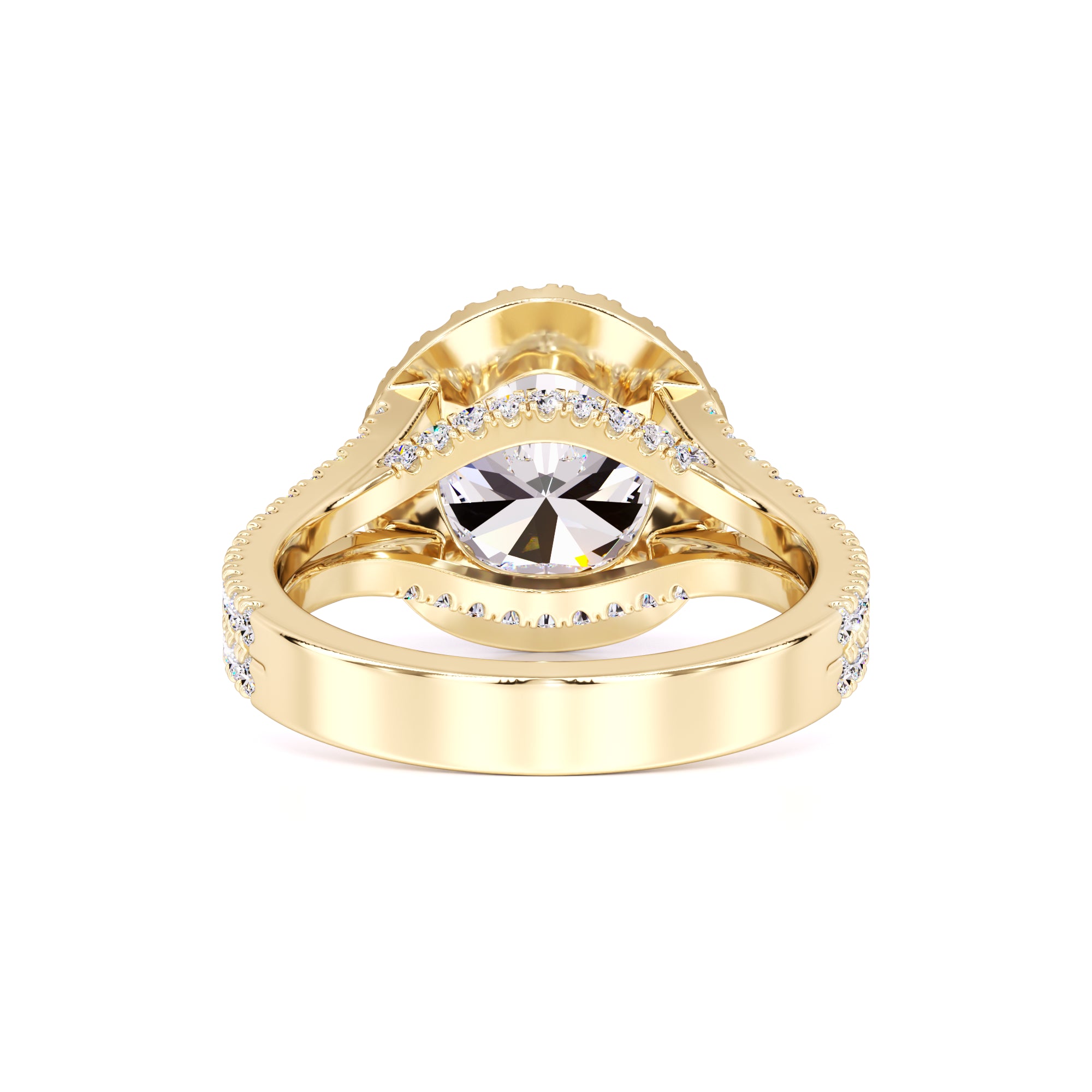 Isabella Moissanite & Lab Grown Diamond Ring | Yellow Gold | 3