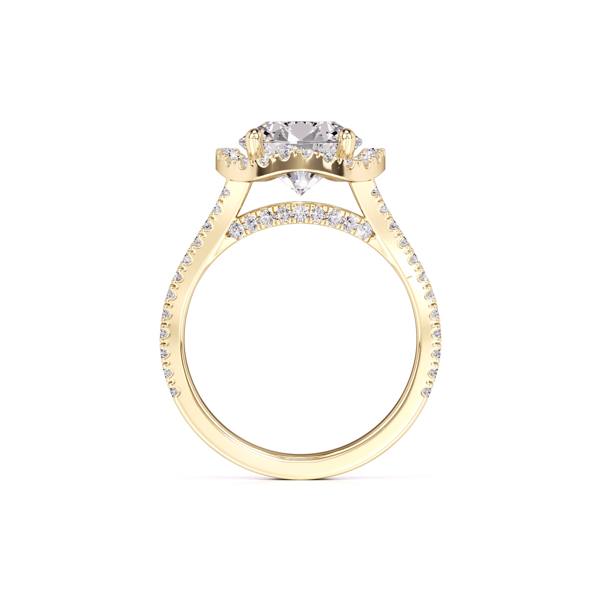 Isabella Moissanite & Lab Grown Diamond Ring | Yellow Gold | 4