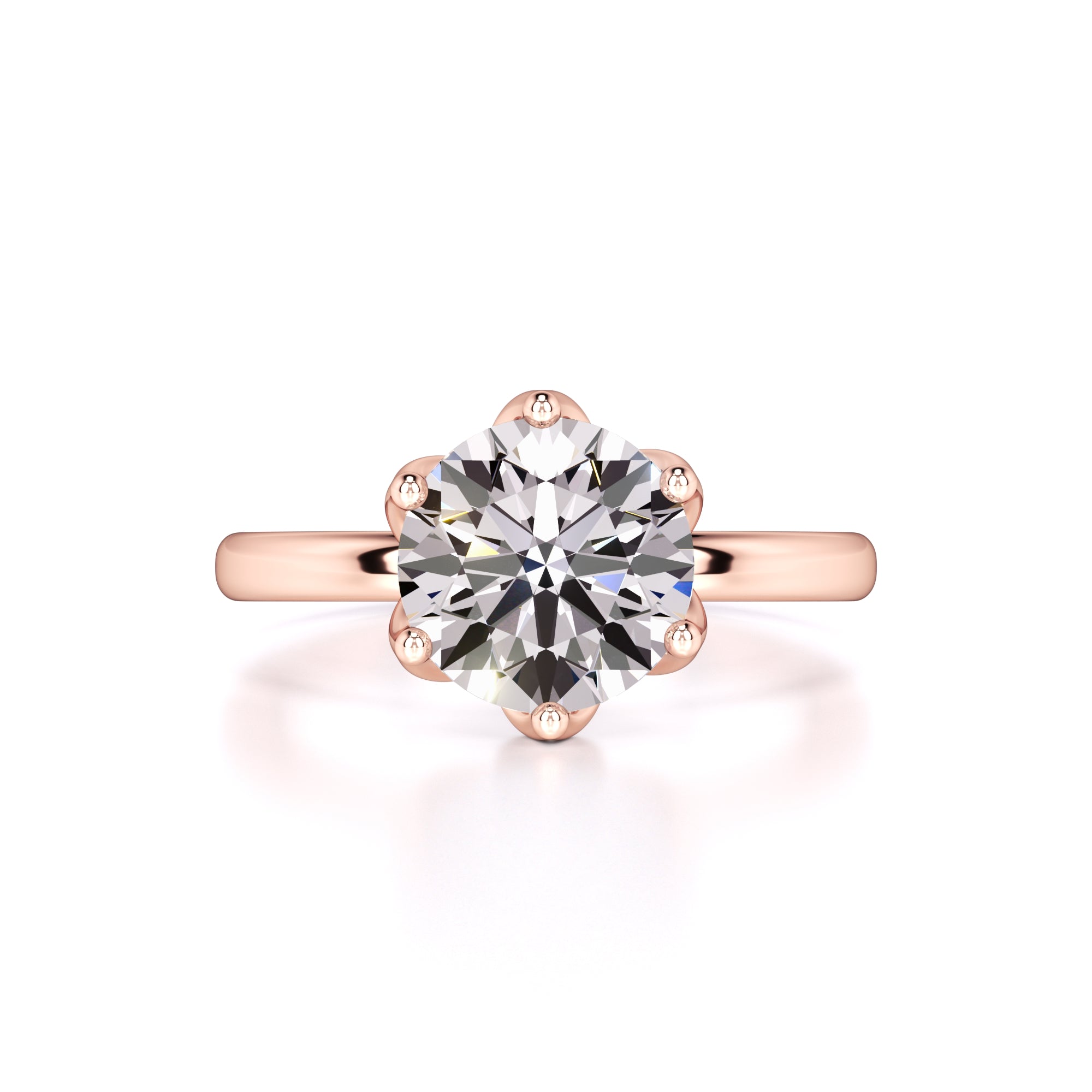 Kate Moissanite Ring | Rose Gold | 1