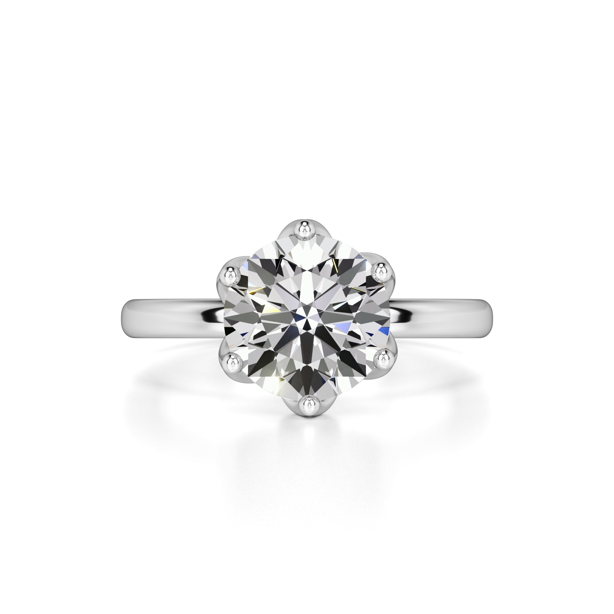 Kate Moissanite Ring | White Gold | 1