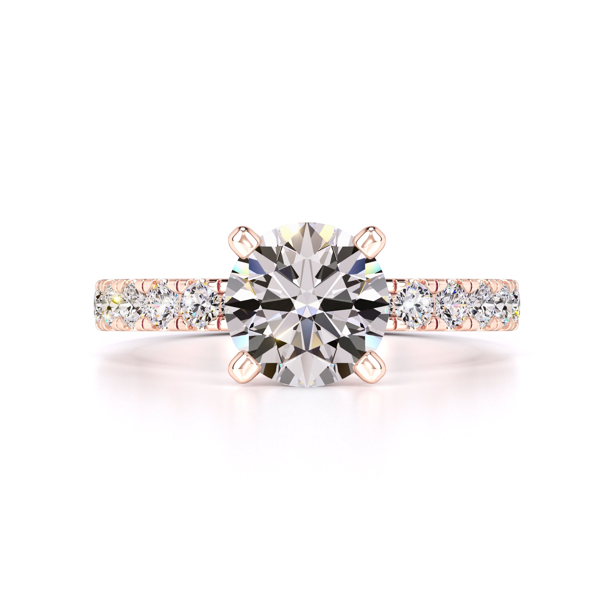 Layla Moissanite & Lab Grown Diamond Ring | Rose Gold | 1