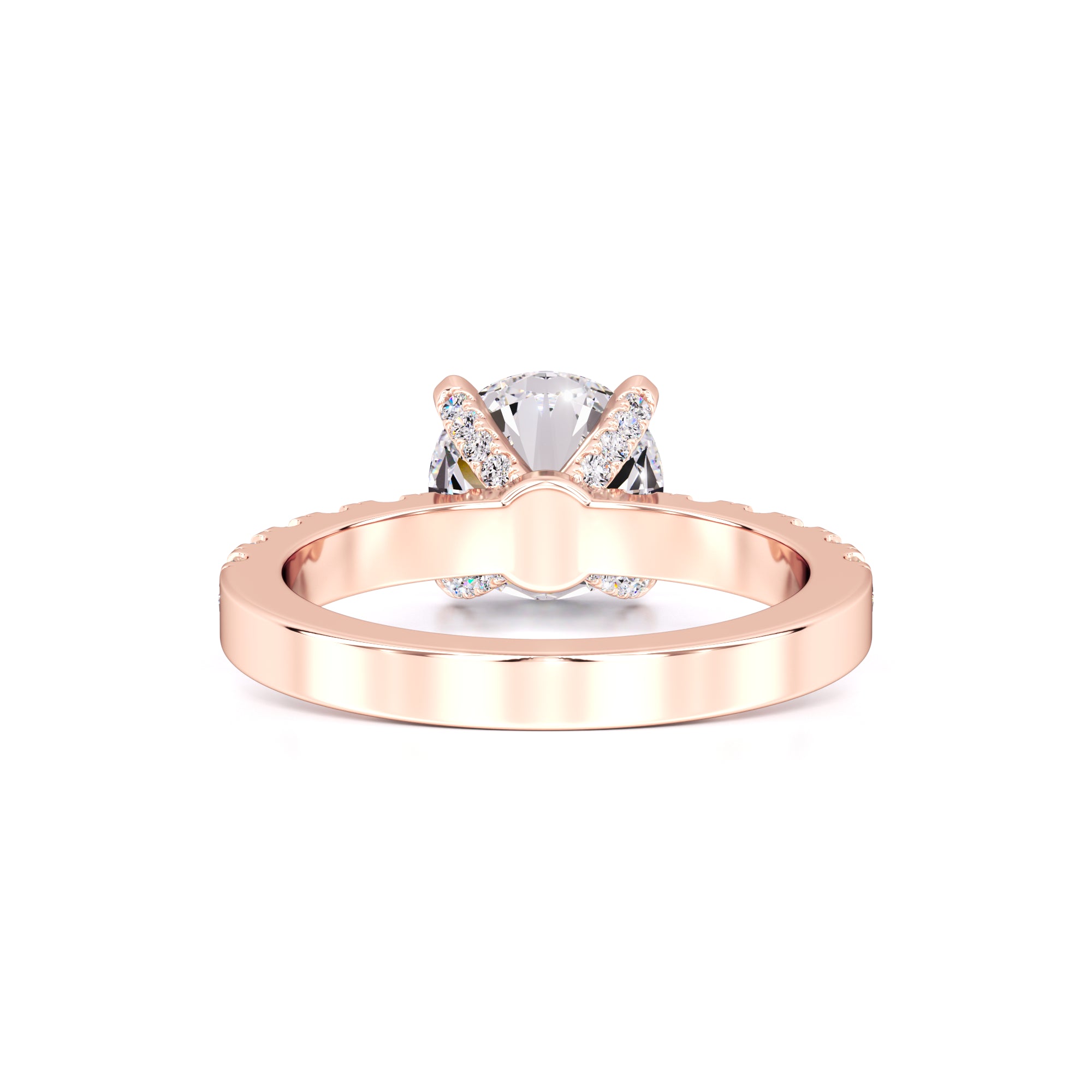 Layla Moissanite & Lab Grown Diamond Ring | Rose Gold | 3