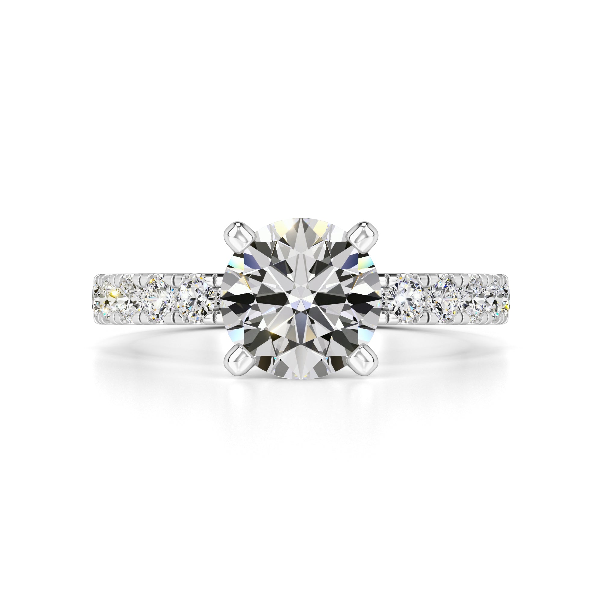 Layla Moissanite & Lab Grown Diamond Ring | White Gold | 1