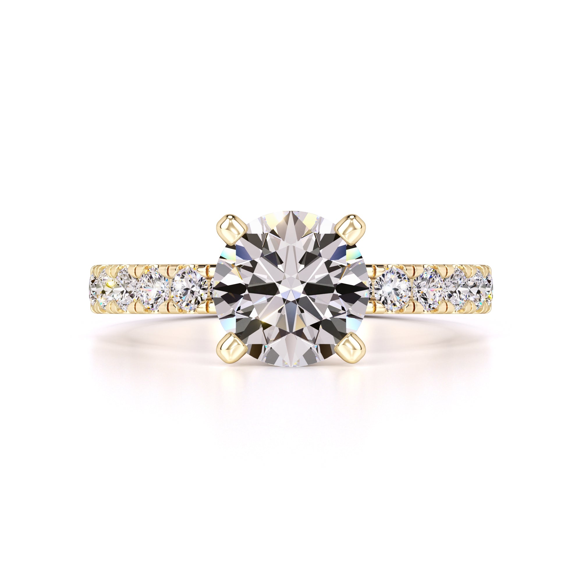 Layla Moissanite & Lab Grown Diamond Ring | Yellow Gold | 1