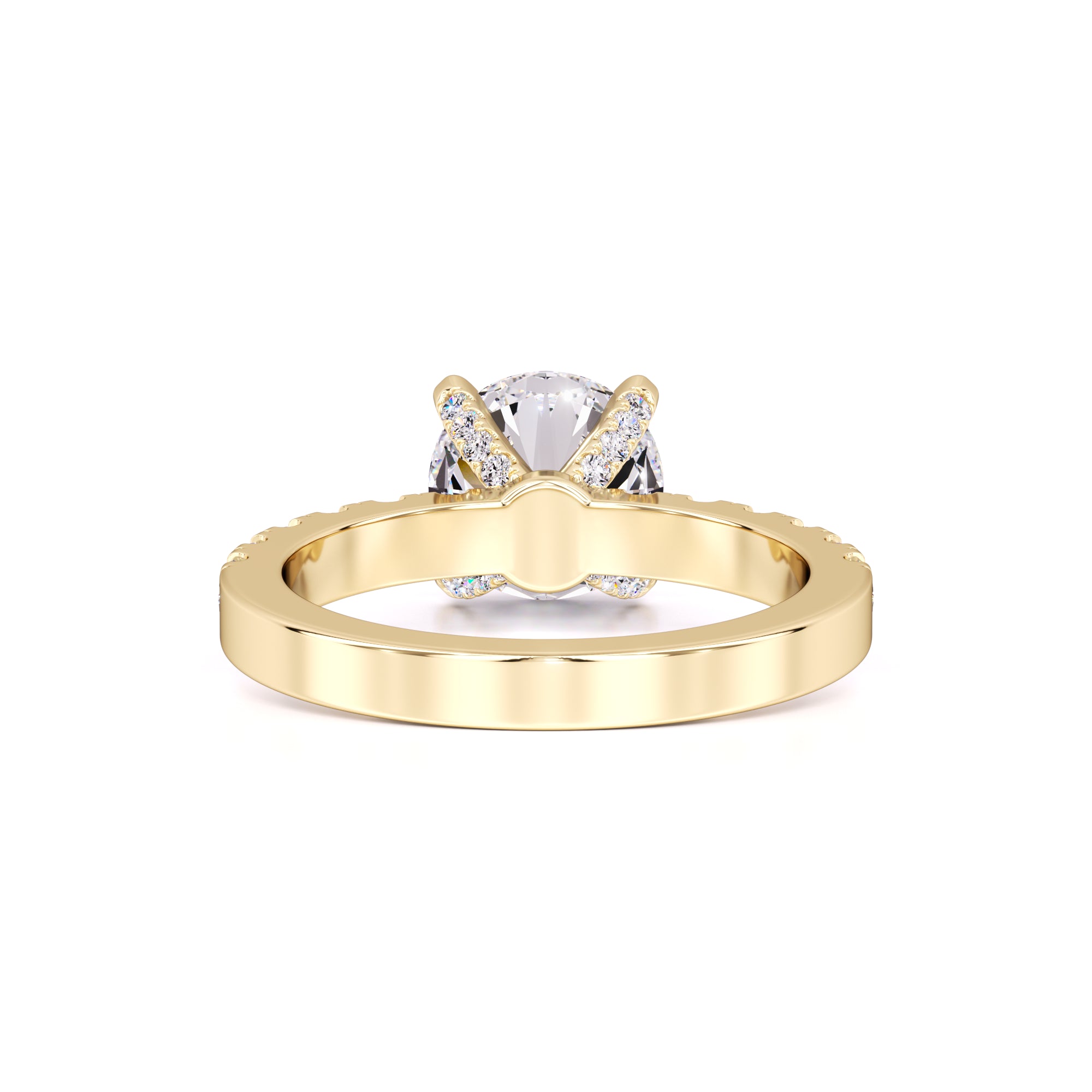 Layla Moissanite & Lab Grown Diamond Ring | Yellow Gold | 3