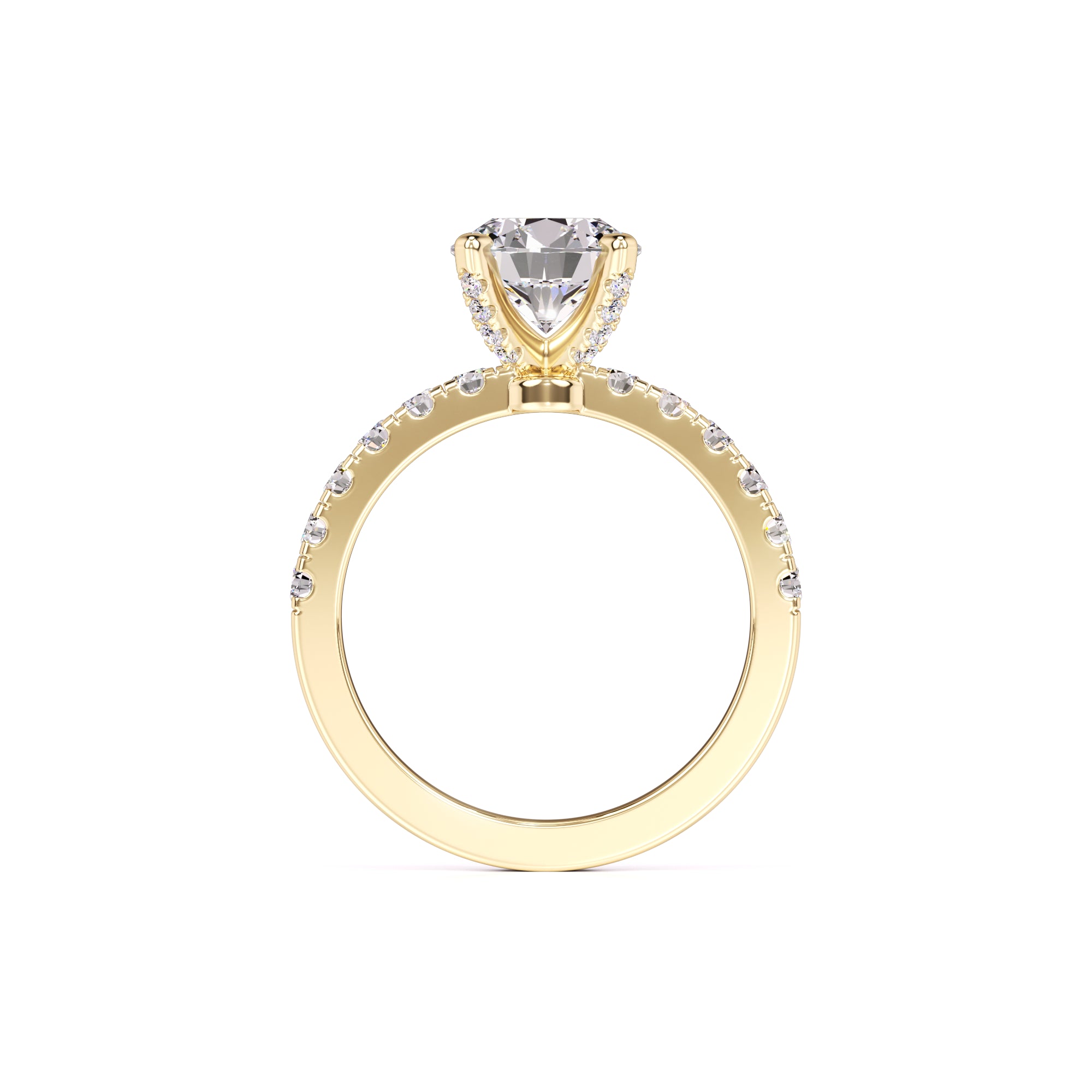 Layla Moissanite & Lab Grown Diamond Ring | Yellow Gold | 4