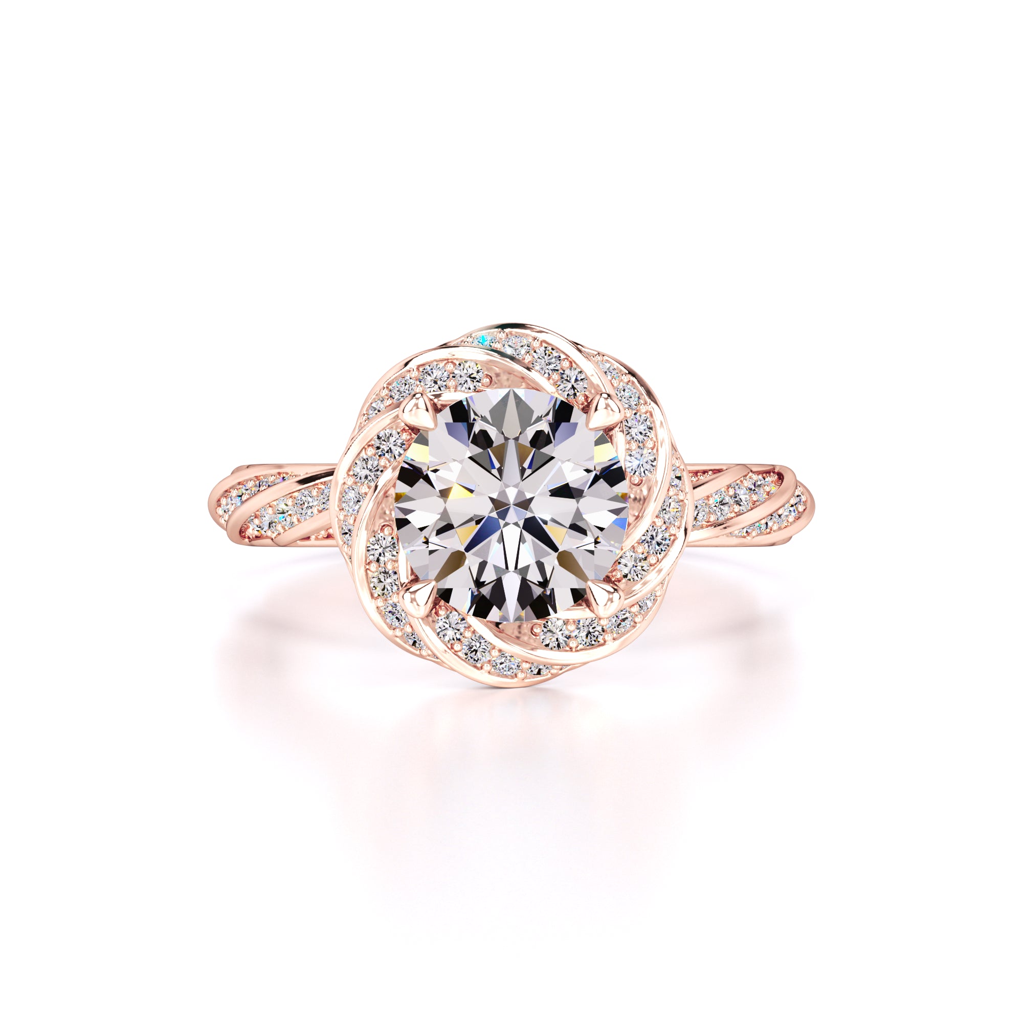 Lillian Moissanite & Lab Grown Diamond Ring | Rose Gold | 1