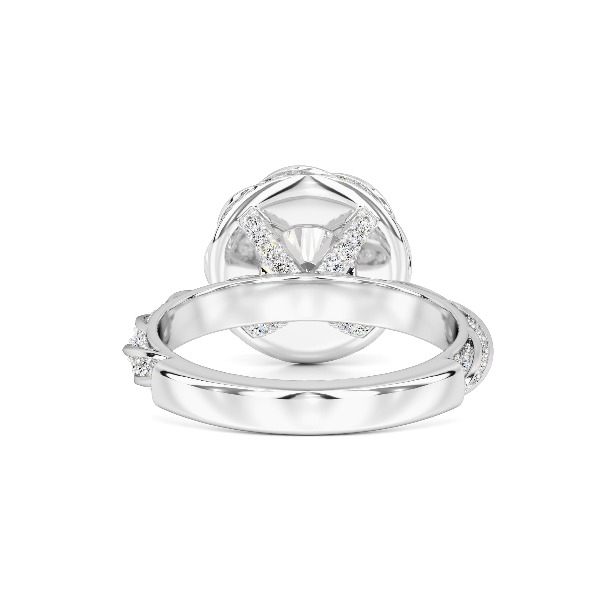 Lillian Moissanite & Lab Grown Diamond Ring | White Gold | 3