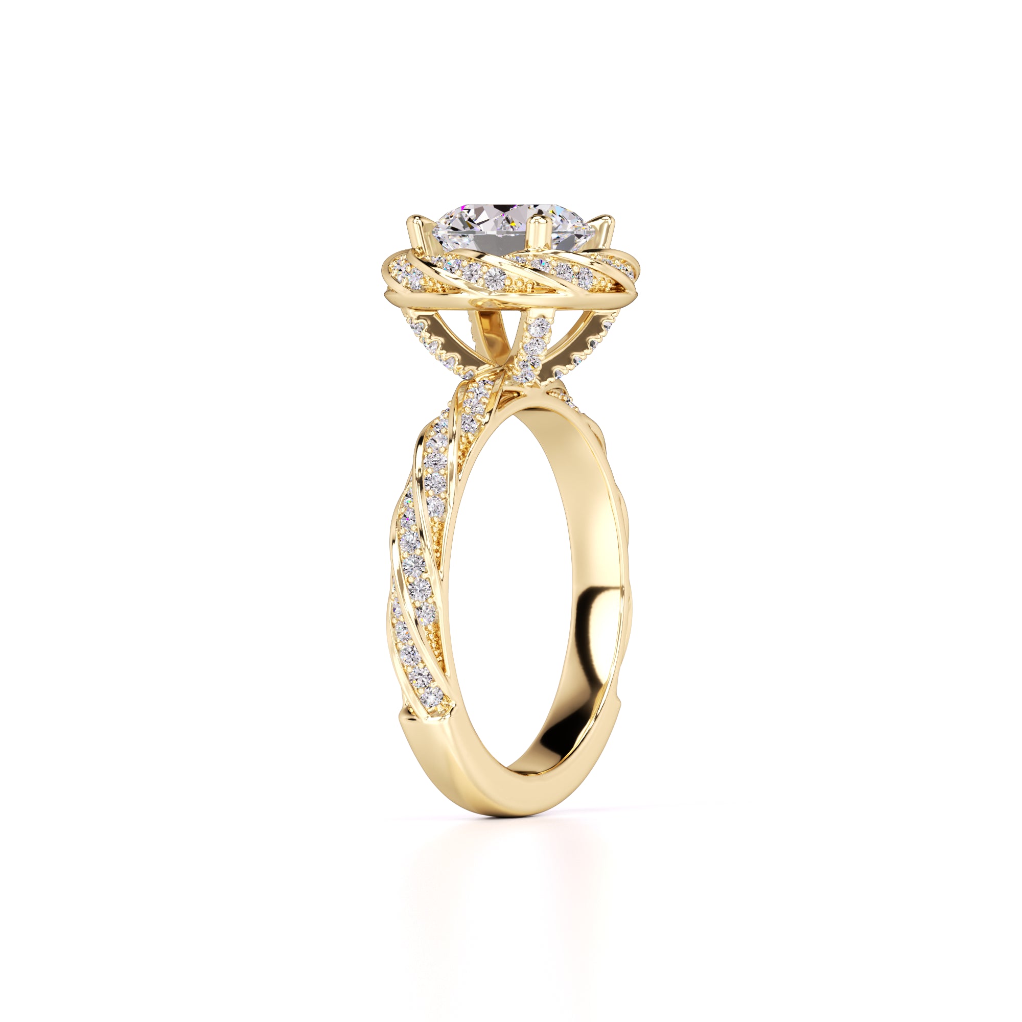 Lillian Lab Grown Diamond Ring | Yellow Gold | 3
