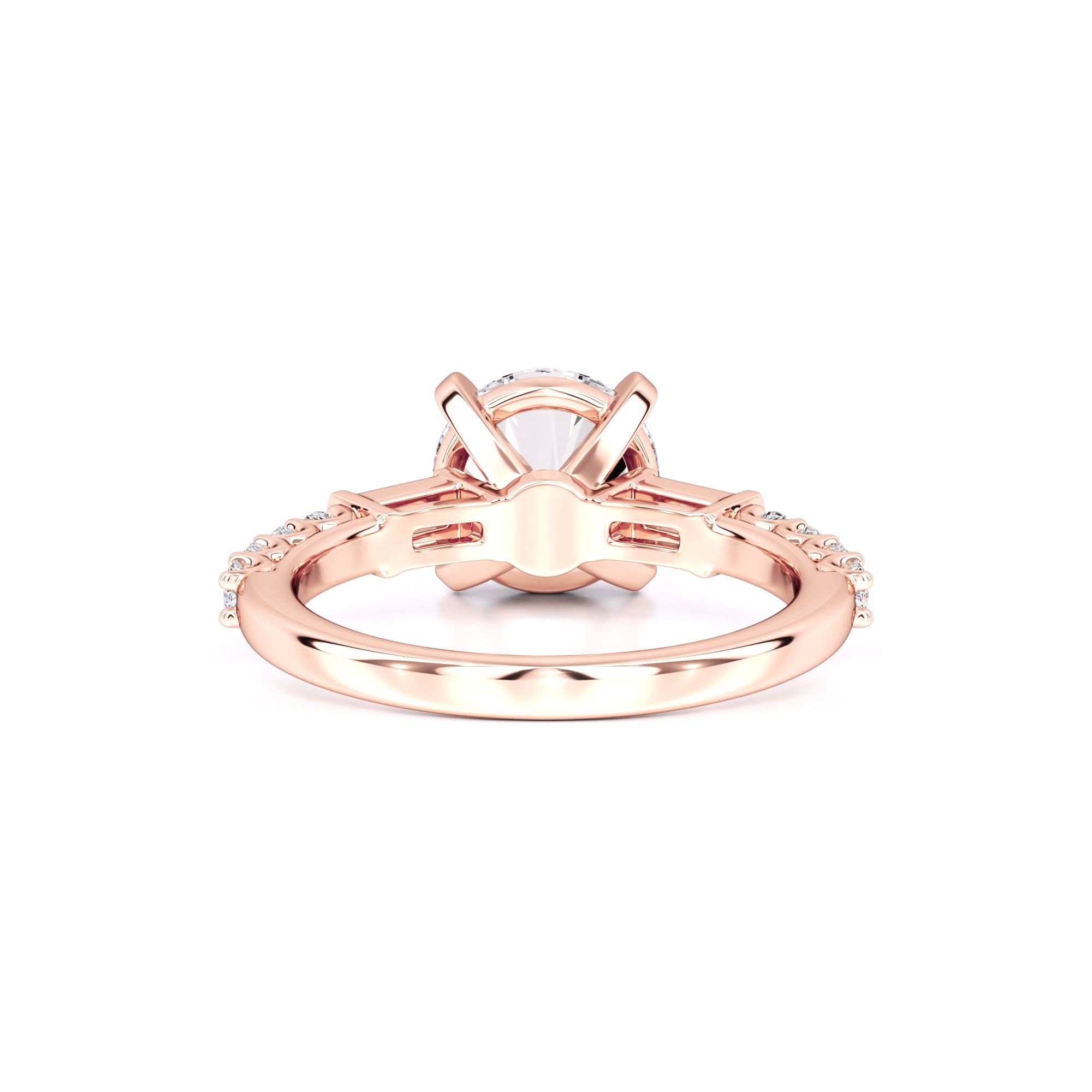 Nora Moissanite & Lab Grown Diamond Ring | Rose Gold | 3