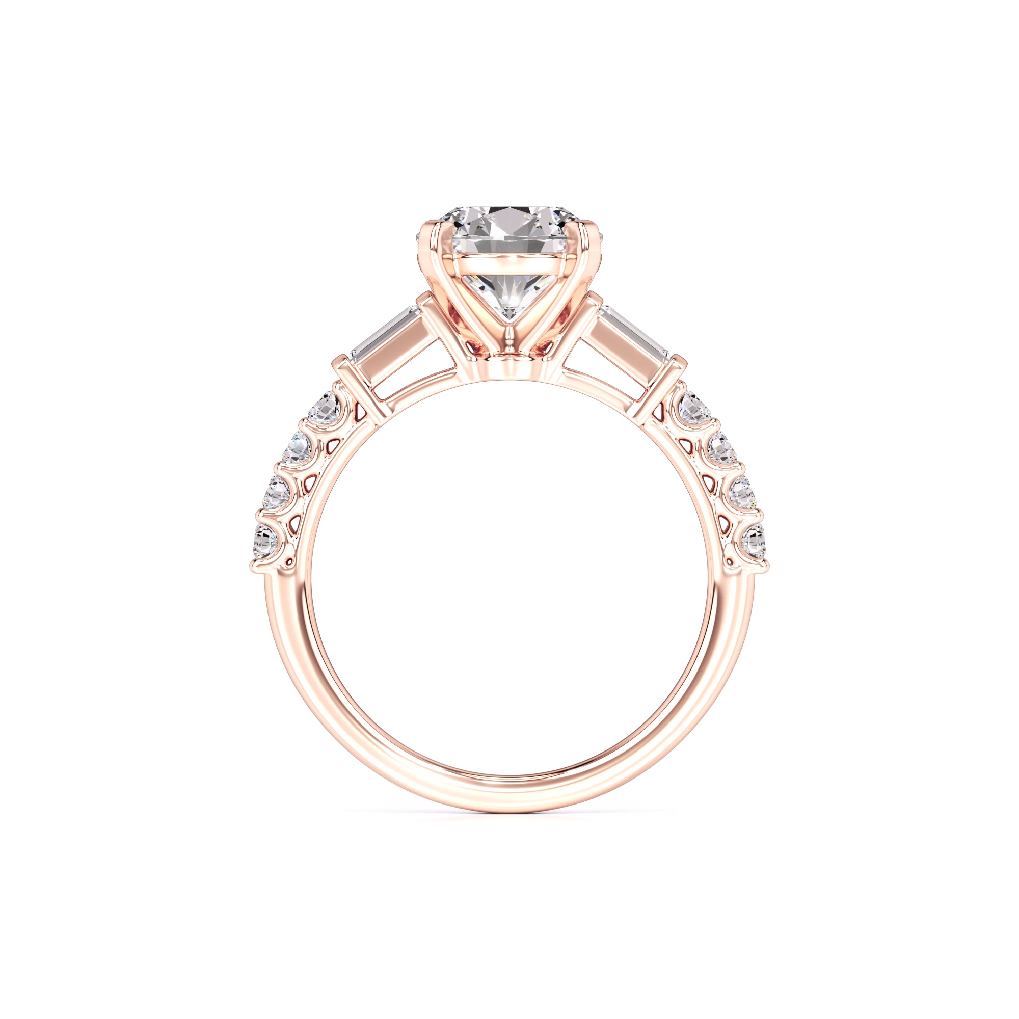 Nora Moissanite & Lab Grown Diamond Ring | Rose Gold | 4