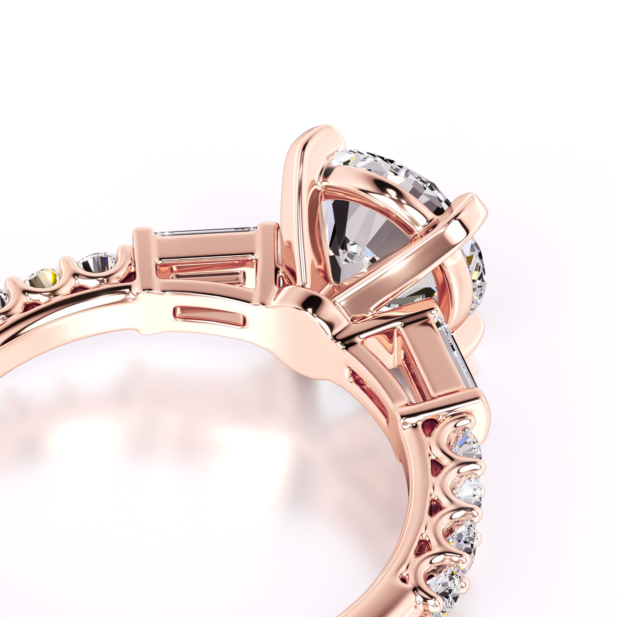 Nora Moissanite & Lab Grown Diamond Ring | Rose Gold | 2