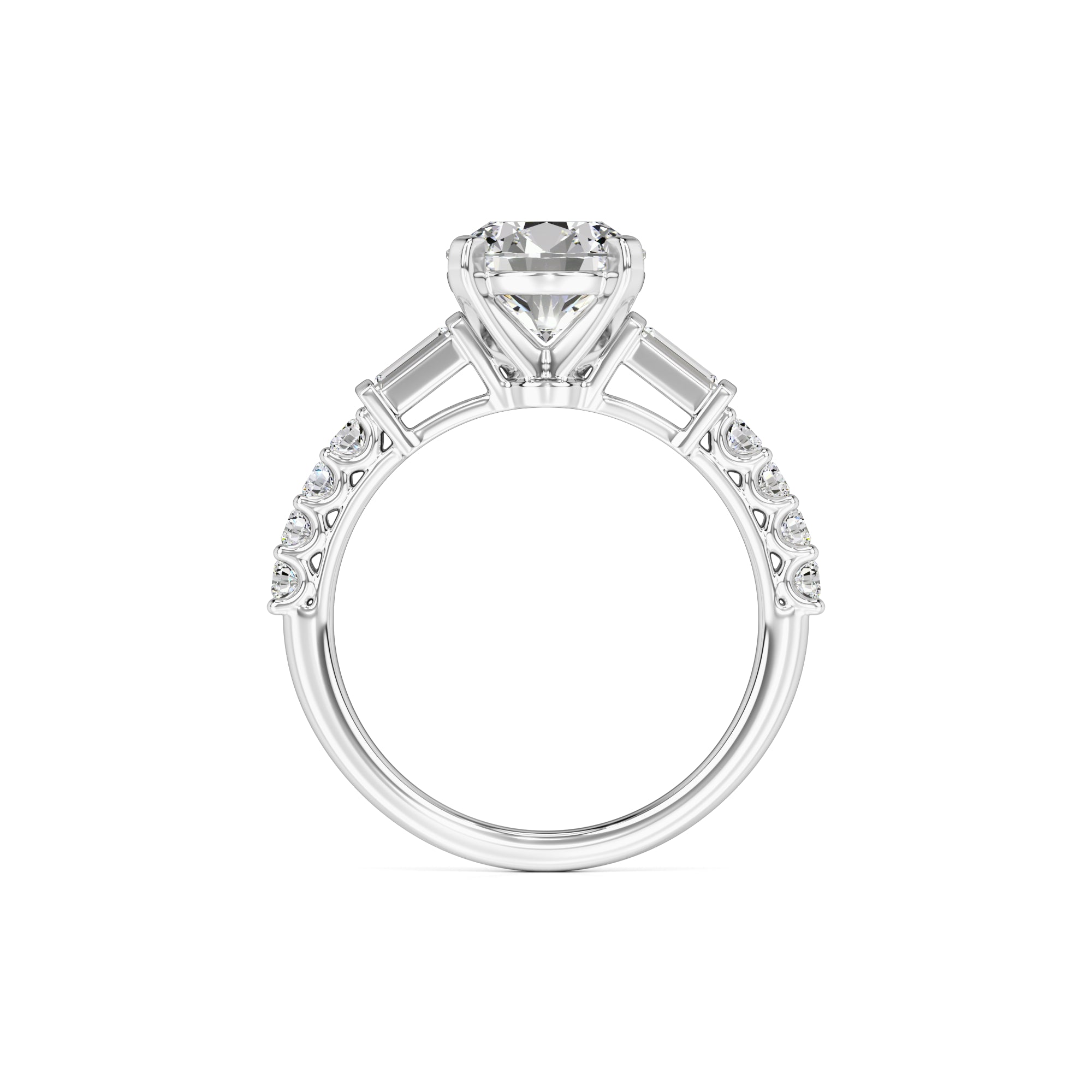 Nora Moissanite & Lab Grown Diamond Ring | White Gold | 4