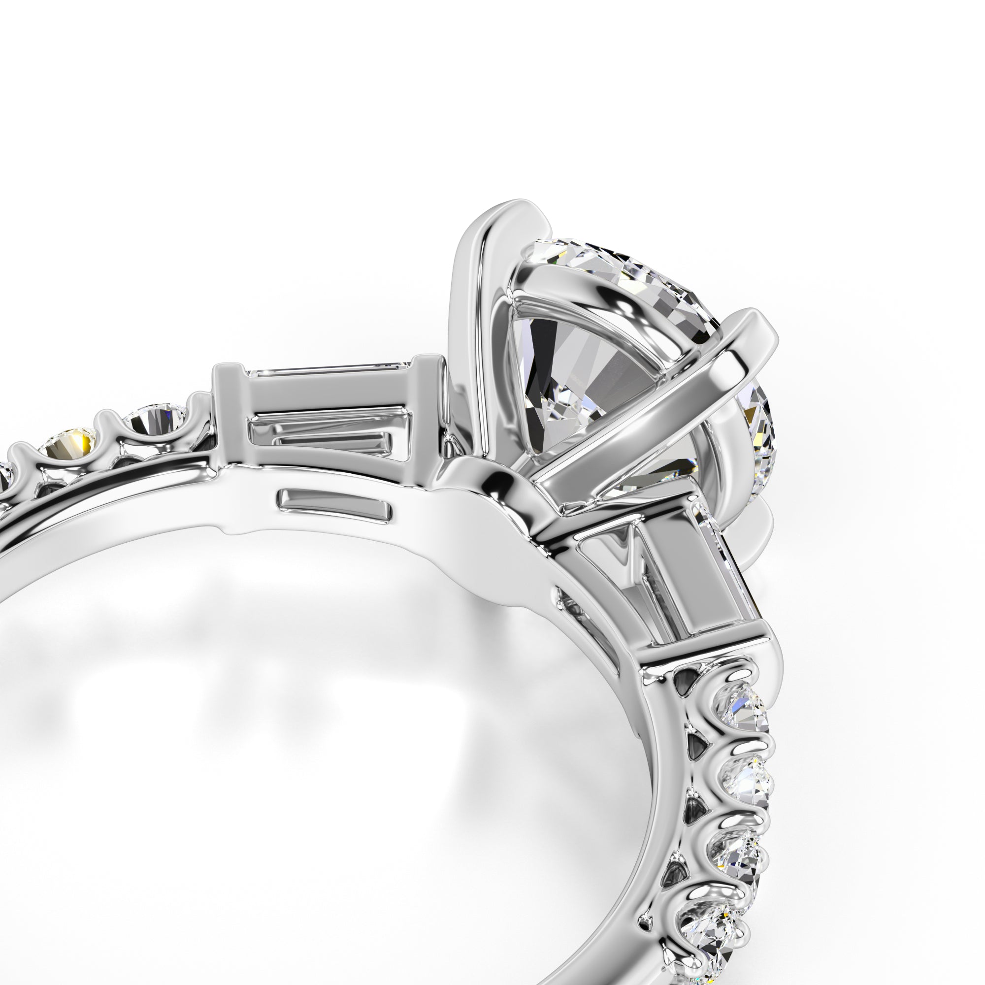 Nora Moissanite & Lab Grown Diamond Ring | White Gold | 2