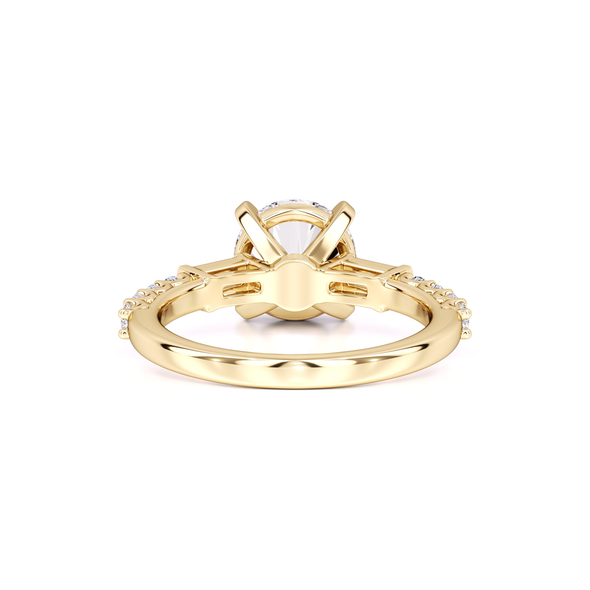 Nora Moissanite & Lab Grown Diamond Ring | Yellow Gold | 3