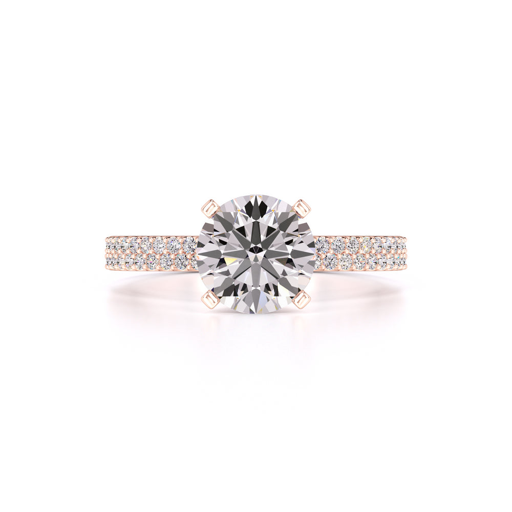 Grace Moissanite & Lab Grown Diamond Ring | Rose Gold | 1