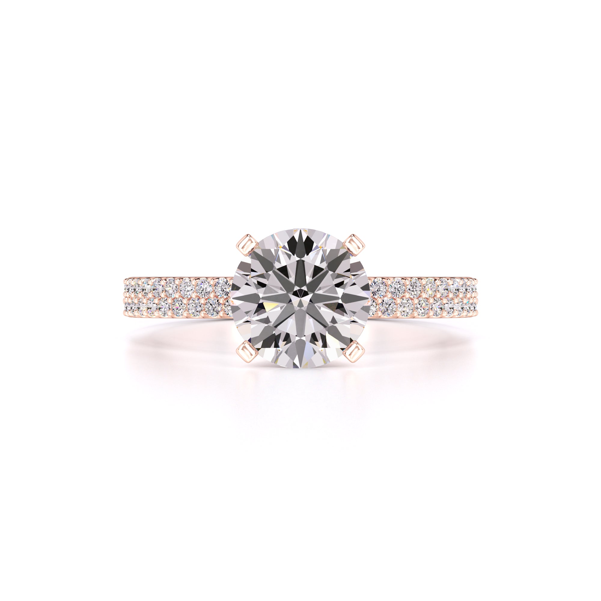 Grace Moissanite & Lab Grown Diamond Ring | Rose Gold | 1