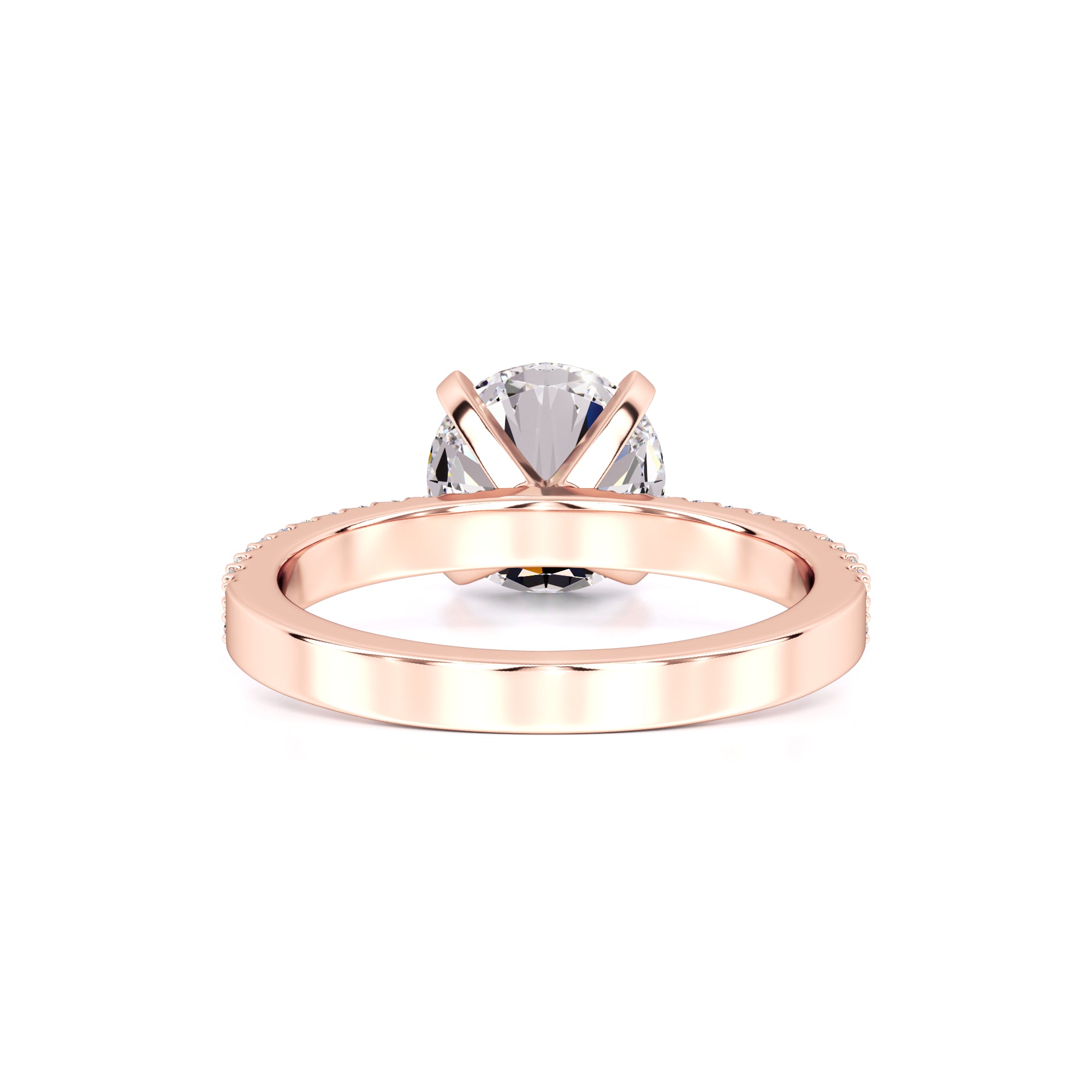 Grace Moissanite & Lab Grown Diamond Ring | Rose Gold | 3