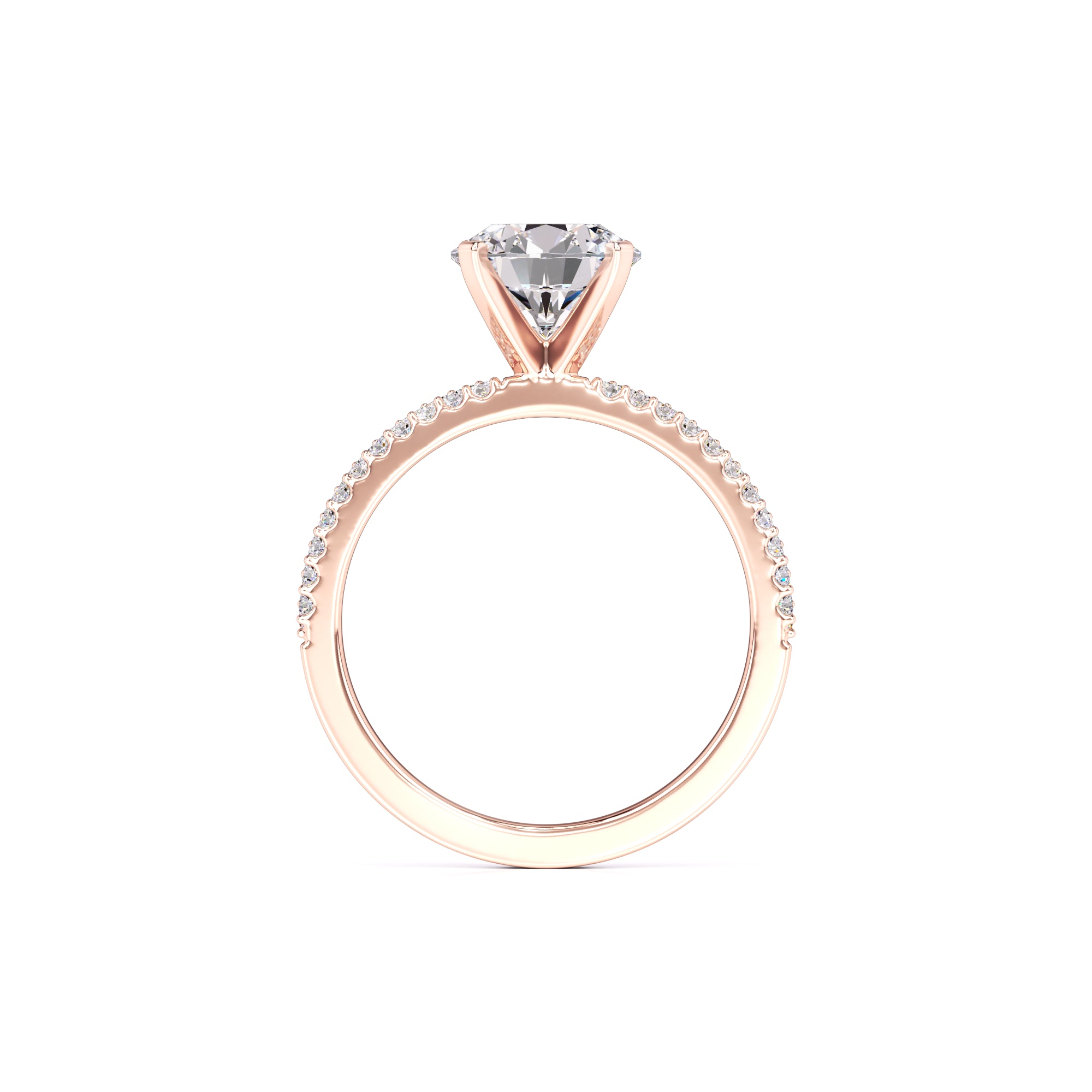 Grace Moissanite & Lab Grown Diamond Ring | Rose Gold | 4