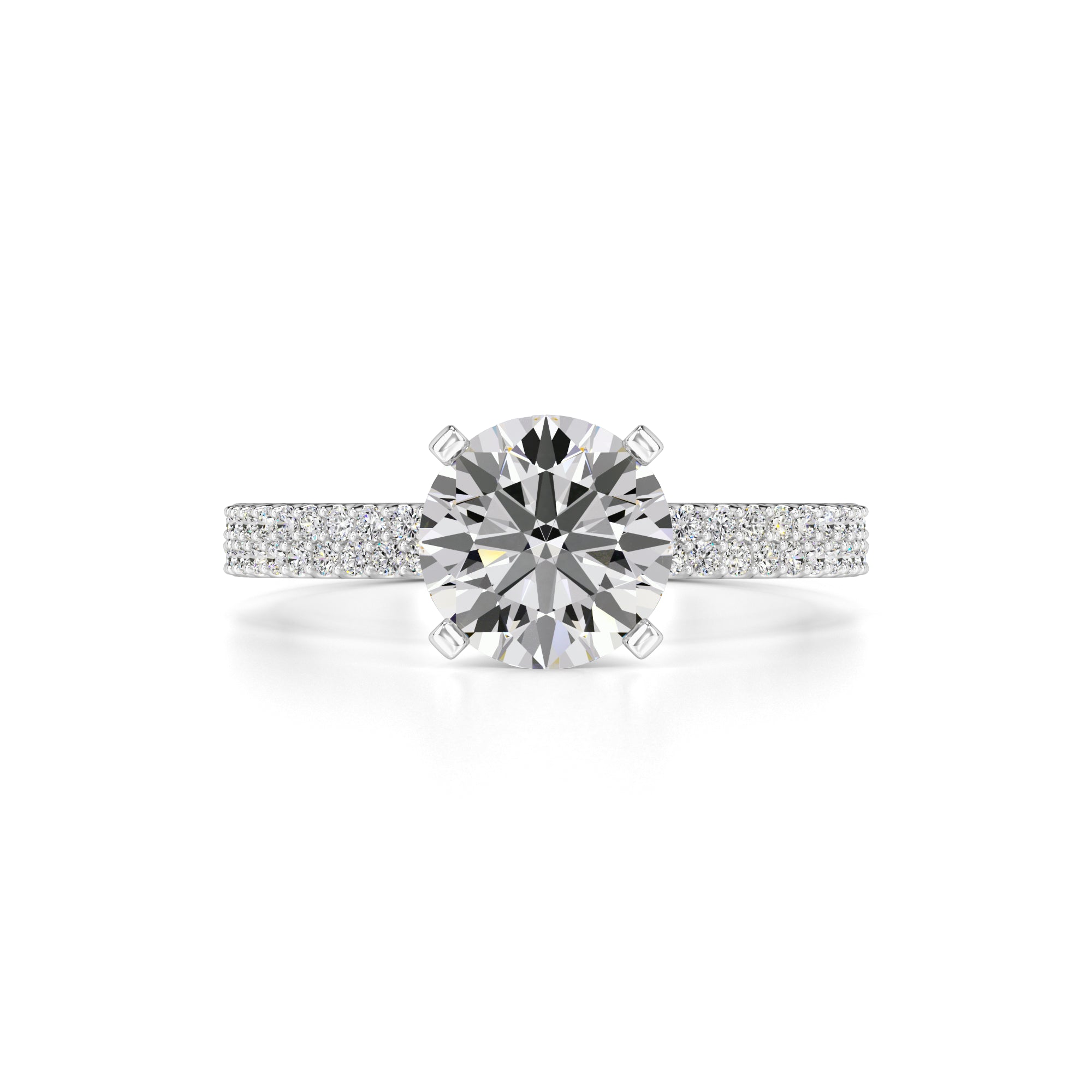 Grace Moissanite & Lab Grown Diamond Ring | White Gold | 1