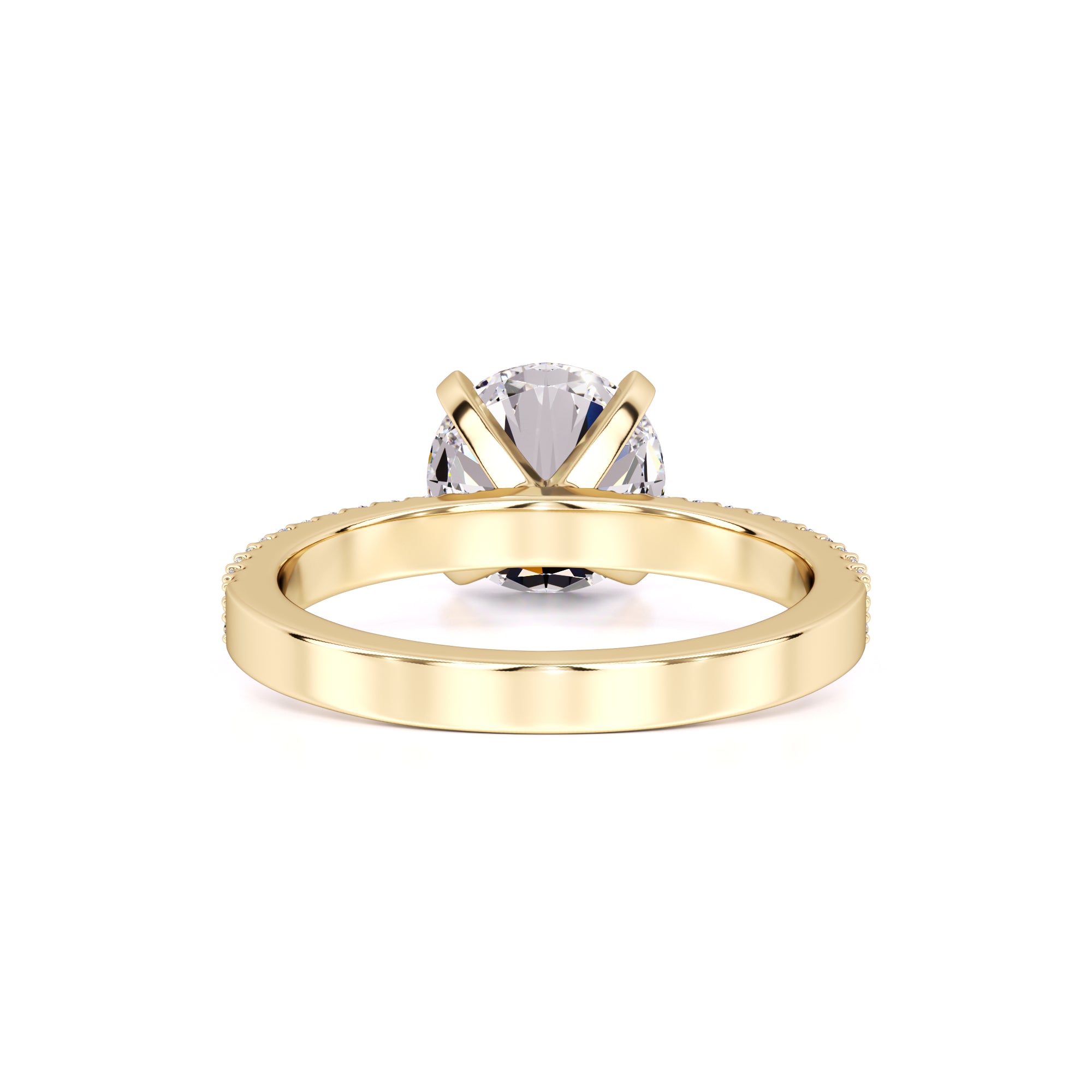 Grace Moissanite & Lab Grown Diamond Ring | Yellow Gold | 3