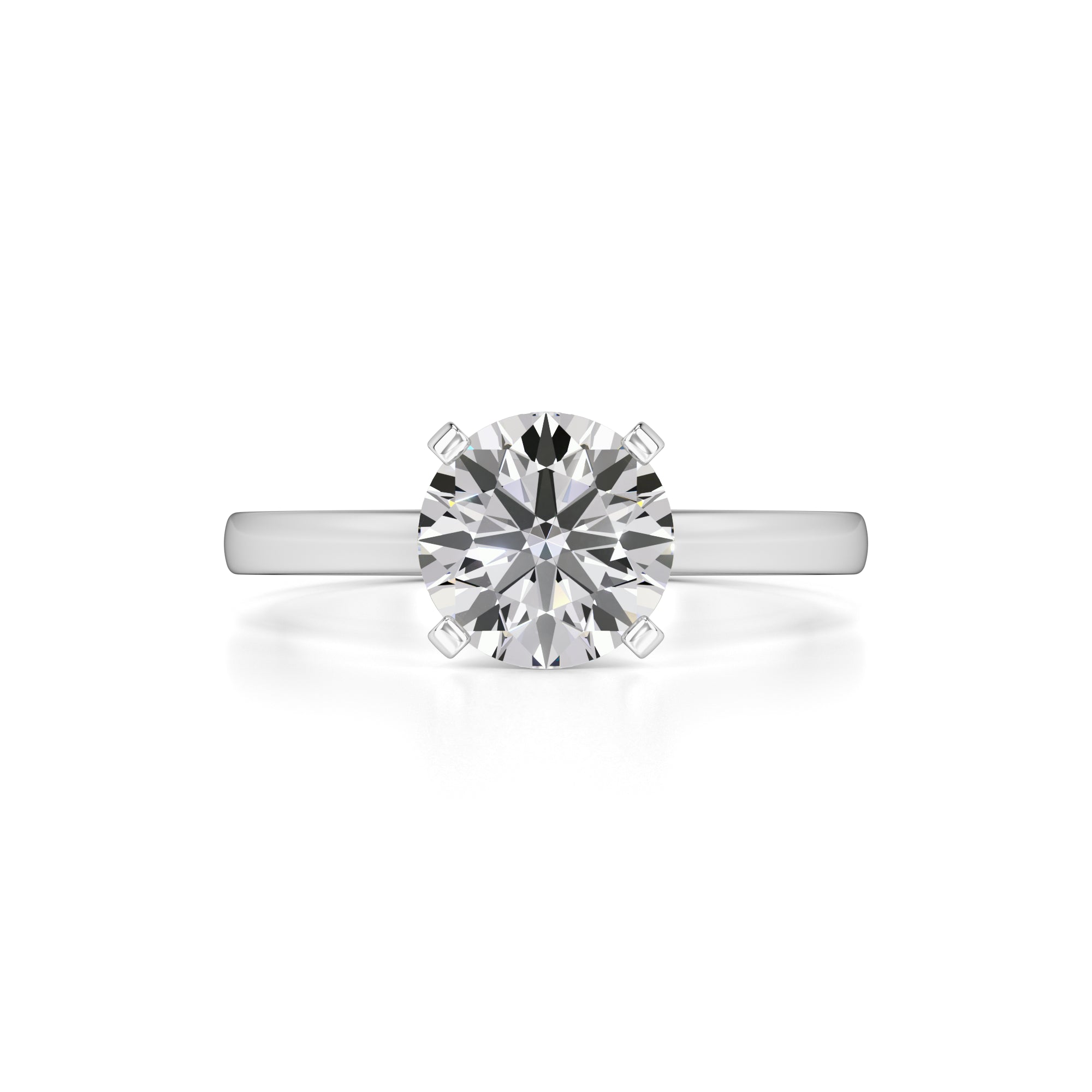 Kim Moissanite Ring | White Gold | 1