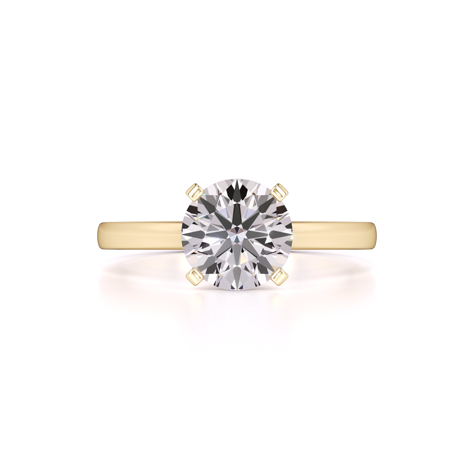 Kim Moissanite Ring | Yellow Gold | 1
