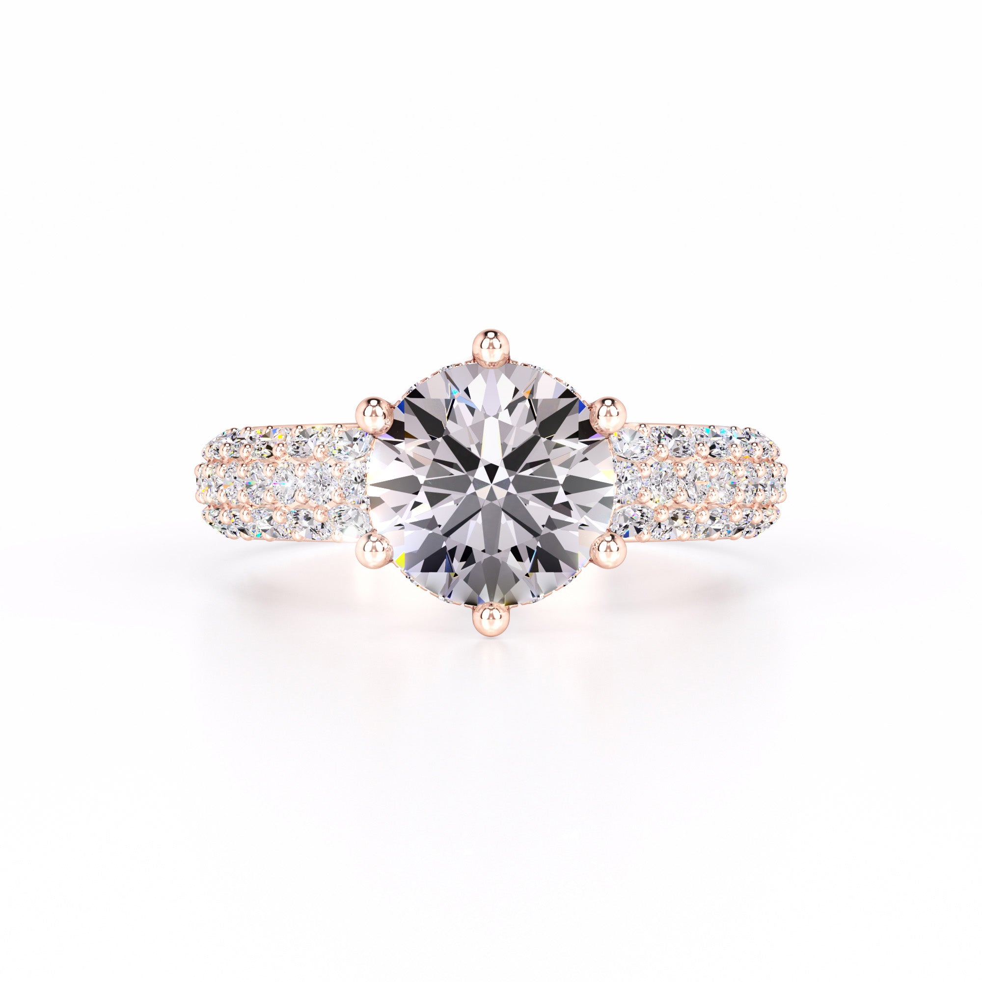 Brooklyn Moissanite & Lab Grown Diamond Ring | Rose Gold | 1