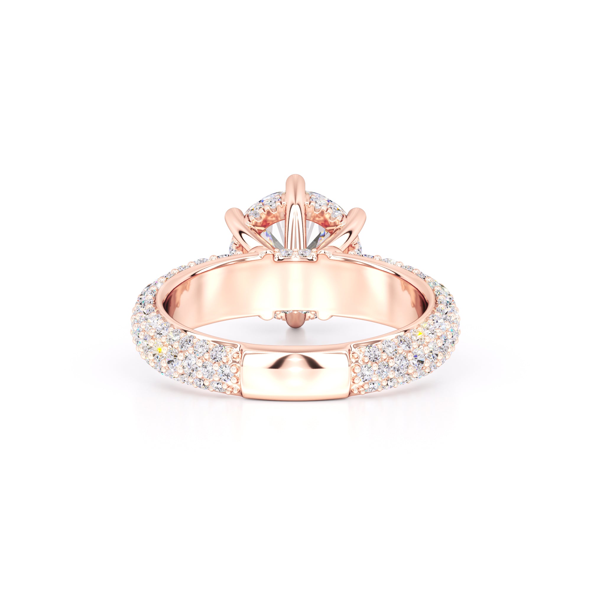 Brooklyn Moissanite & Lab Grown Diamond Ring | Rose Gold | 3