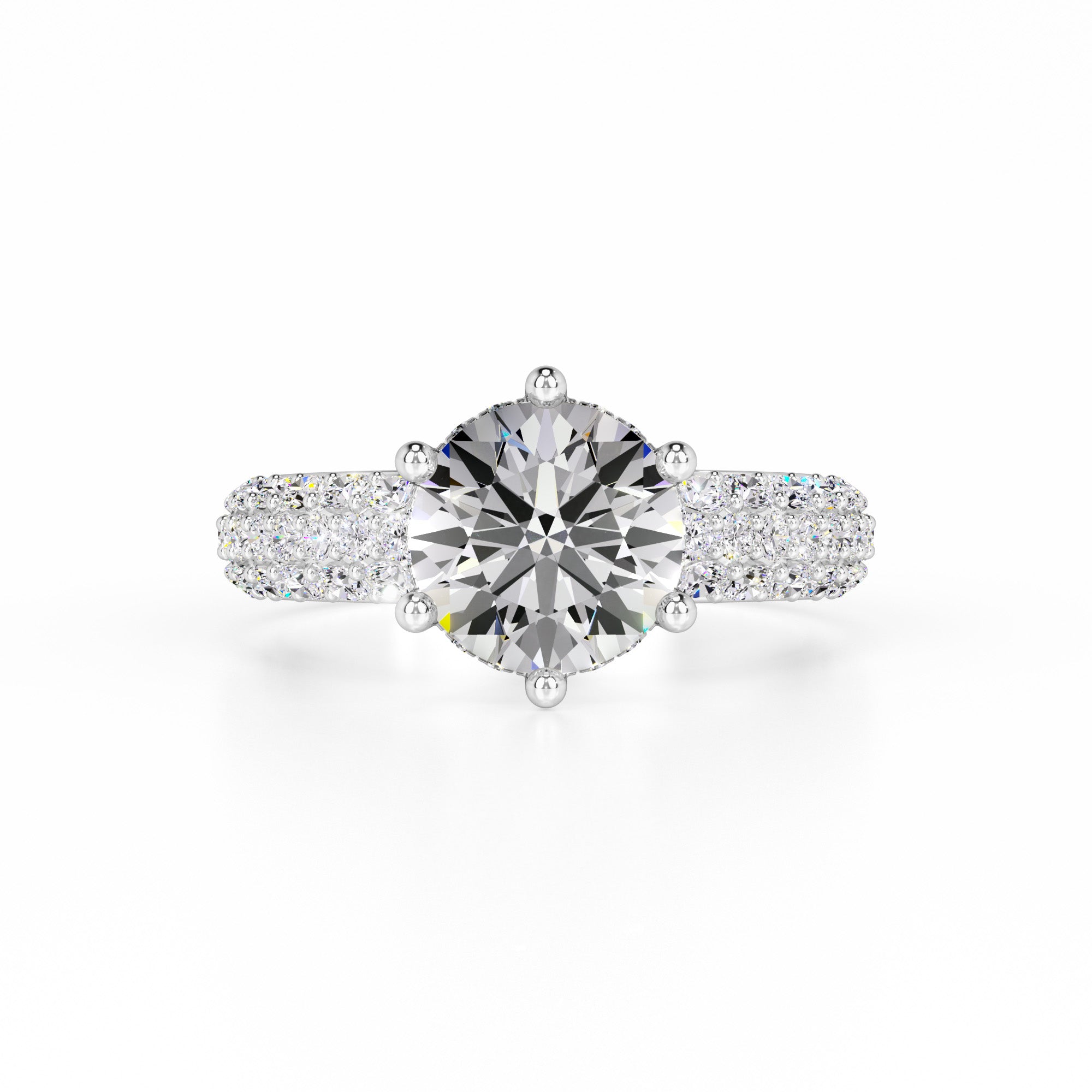 Brooklyn Moissanite & Lab Grown Diamond Ring | White Gold | 1