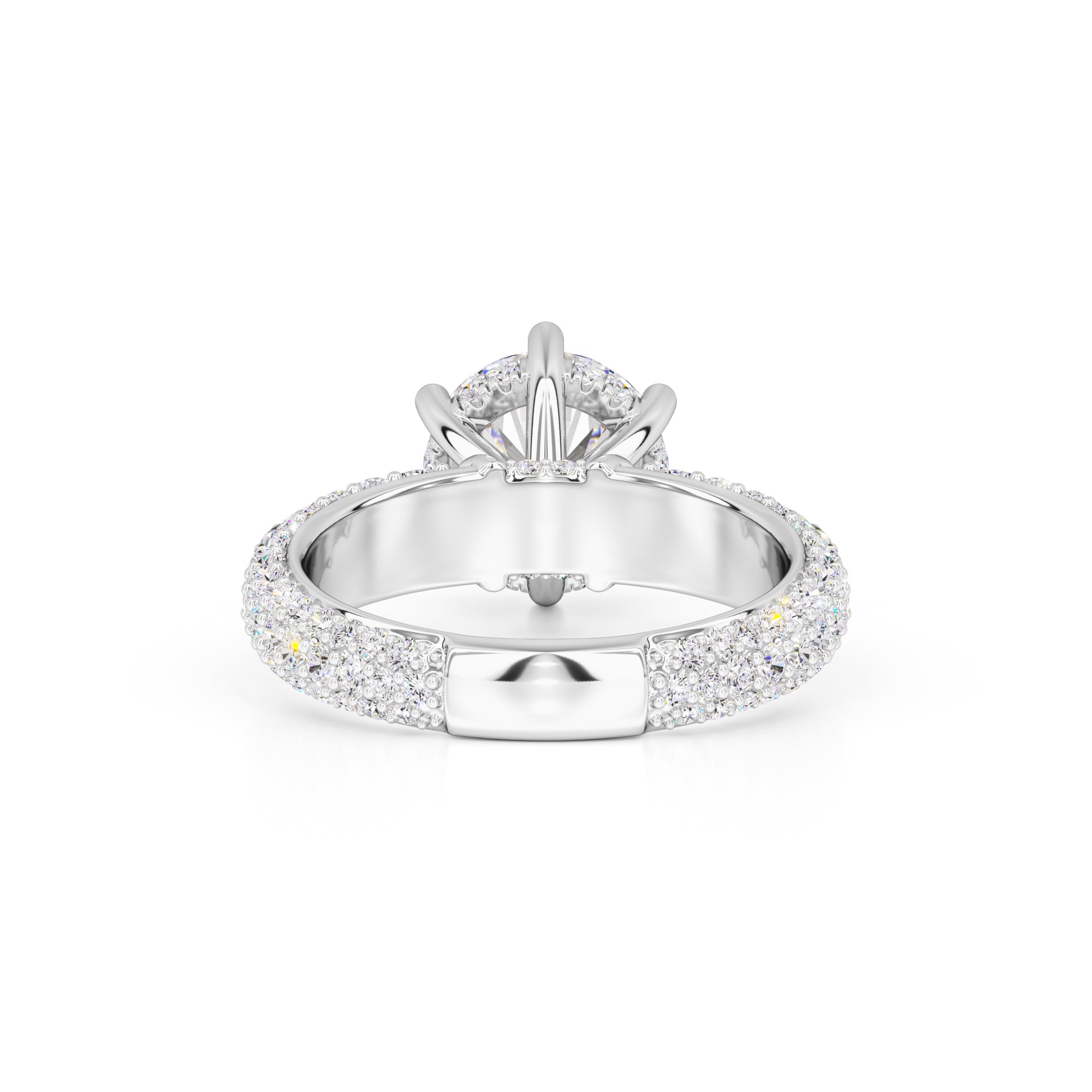 Brooklyn Moissanite & Lab Grown Diamond Ring | White Gold | 3