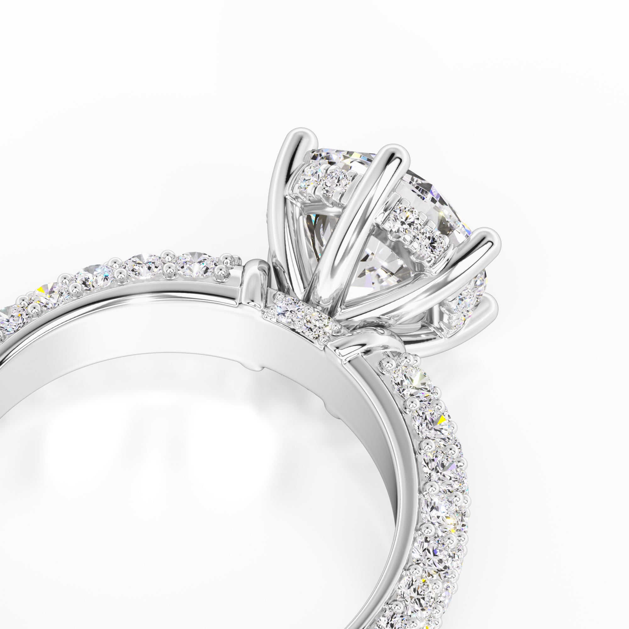 Brooklyn Moissanite & Lab Grown Diamond Ring | White Gold | 2